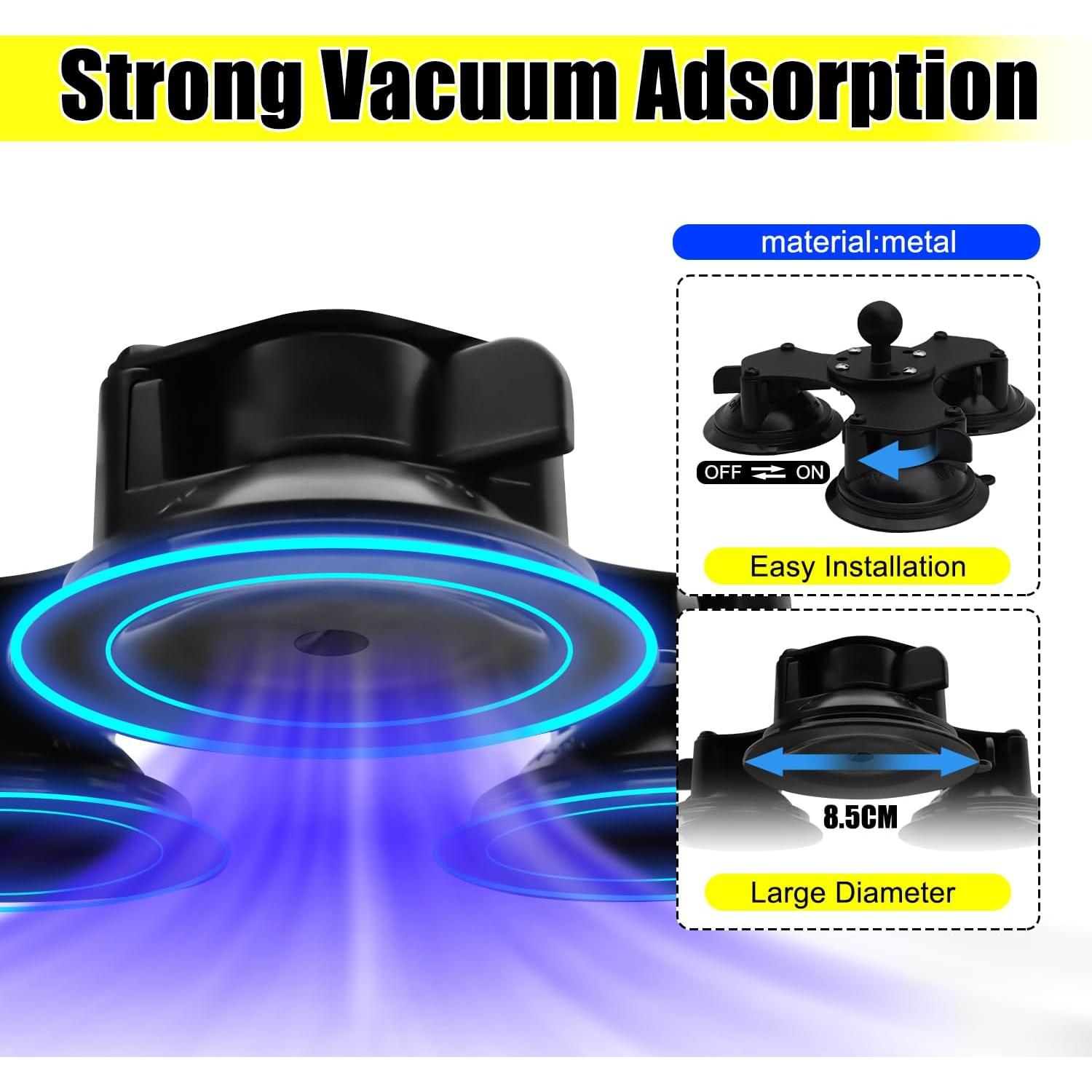 Kit de Soporte de Coche 8 en 1 HAFOKO con Palo de Selfie 119 cm