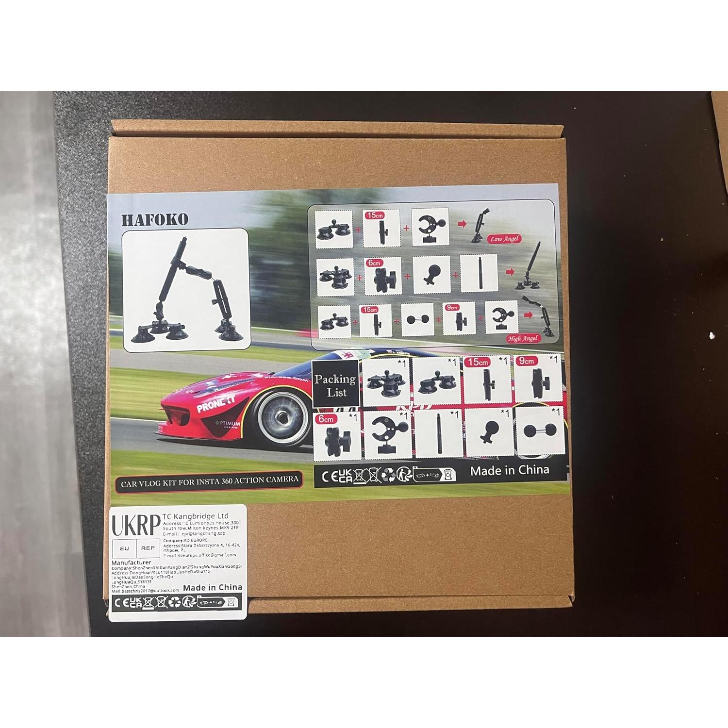 Kit de Soporte de Coche 8 en 1 HAFOKO con Palo de Selfie 119 cm