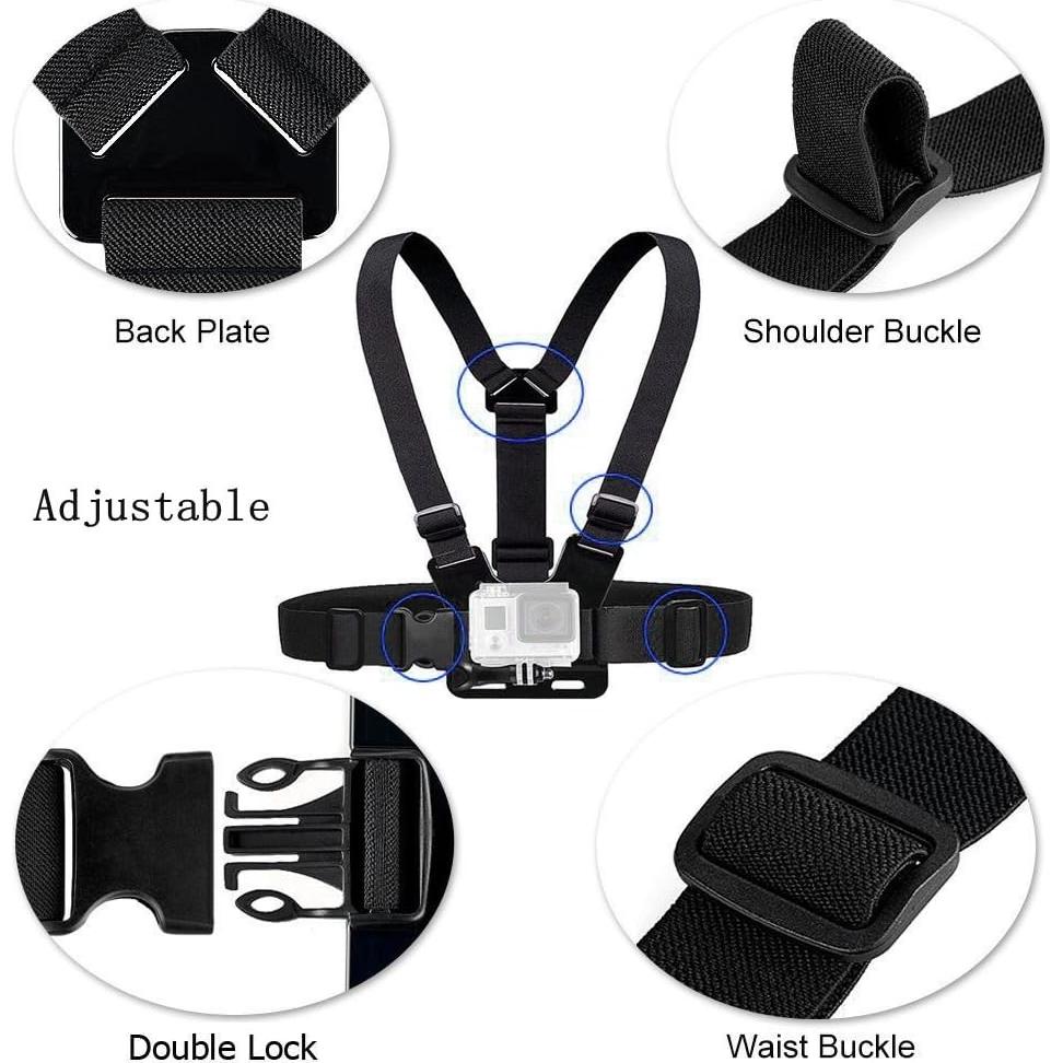 Arnés de Pecho Ajustable VVHOOY para Cámara de Acción