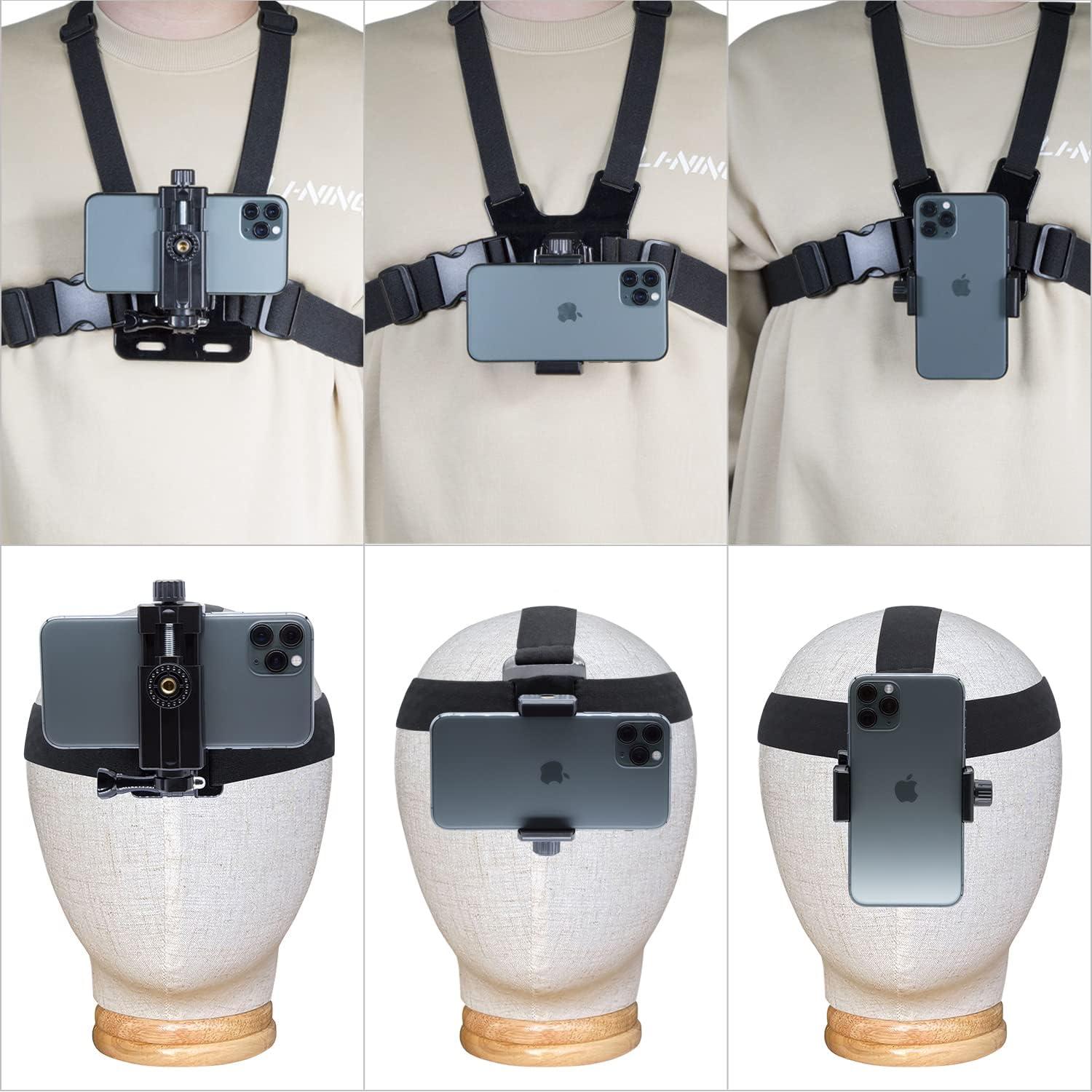 Soporte para Teléfono y Cámara Haoyou para Pecho y Cabeza