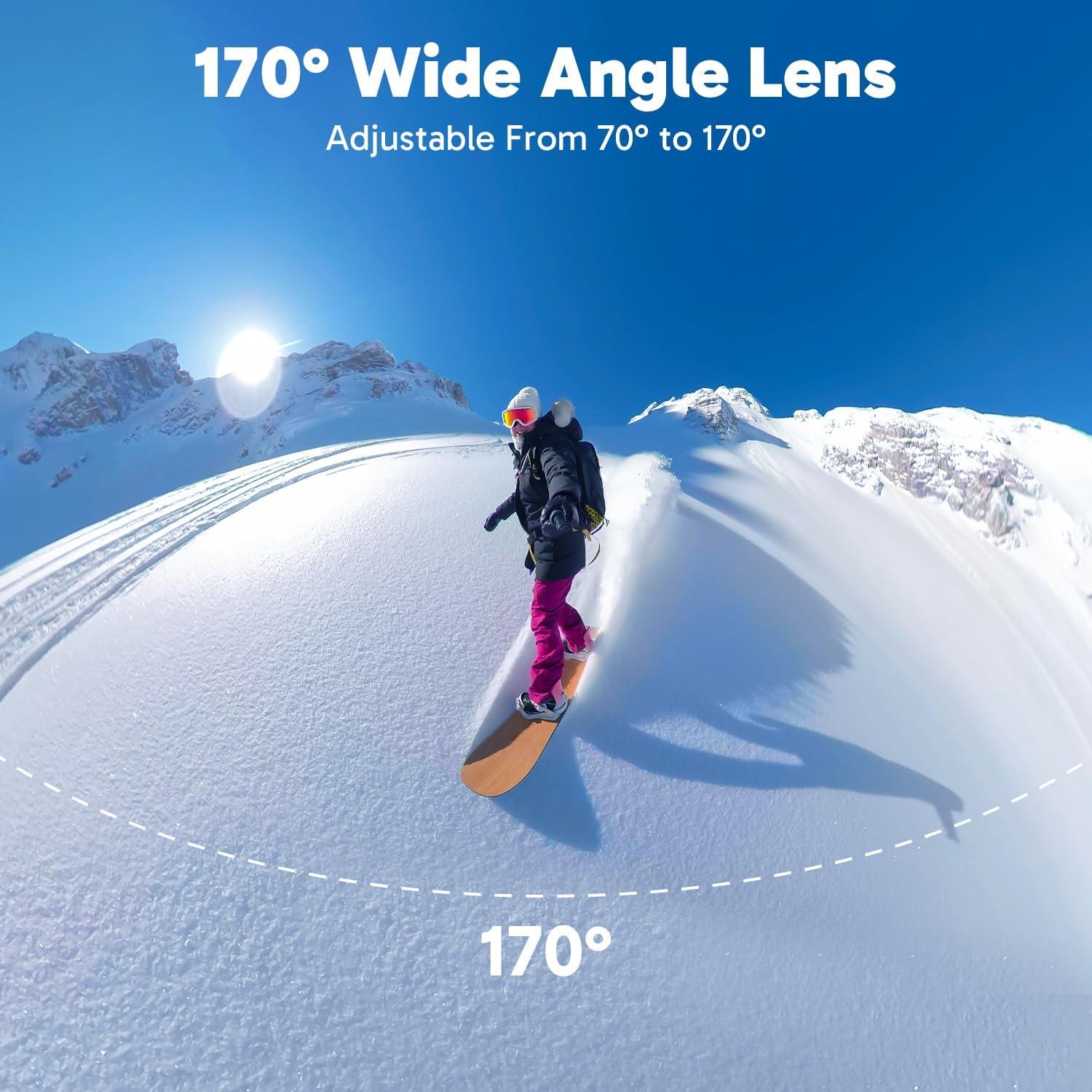 Cámara de Acción Dragon Touch 4K 20MP Impermeable 30m