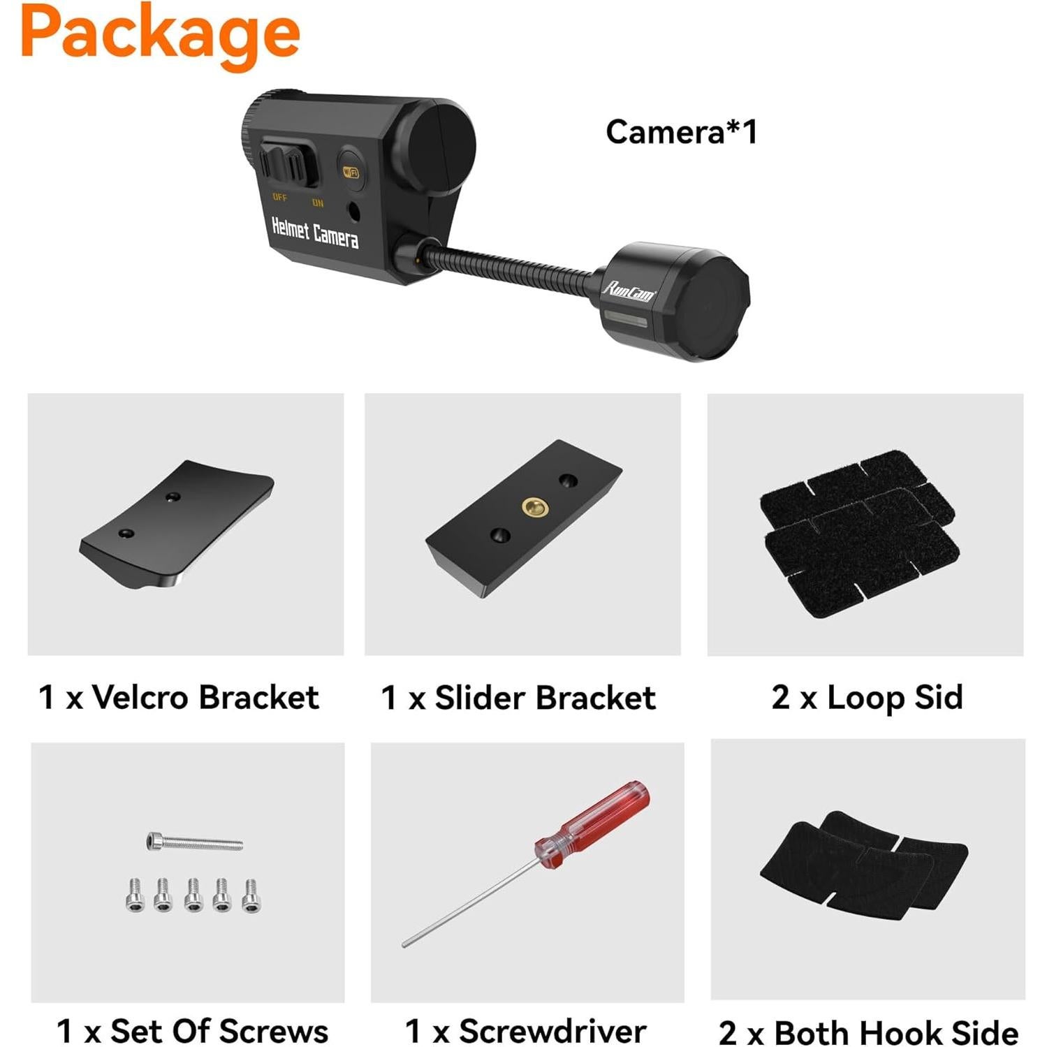 Cámara de casco RunCam HelmetCam 1080P con WiFi y 7h grabación