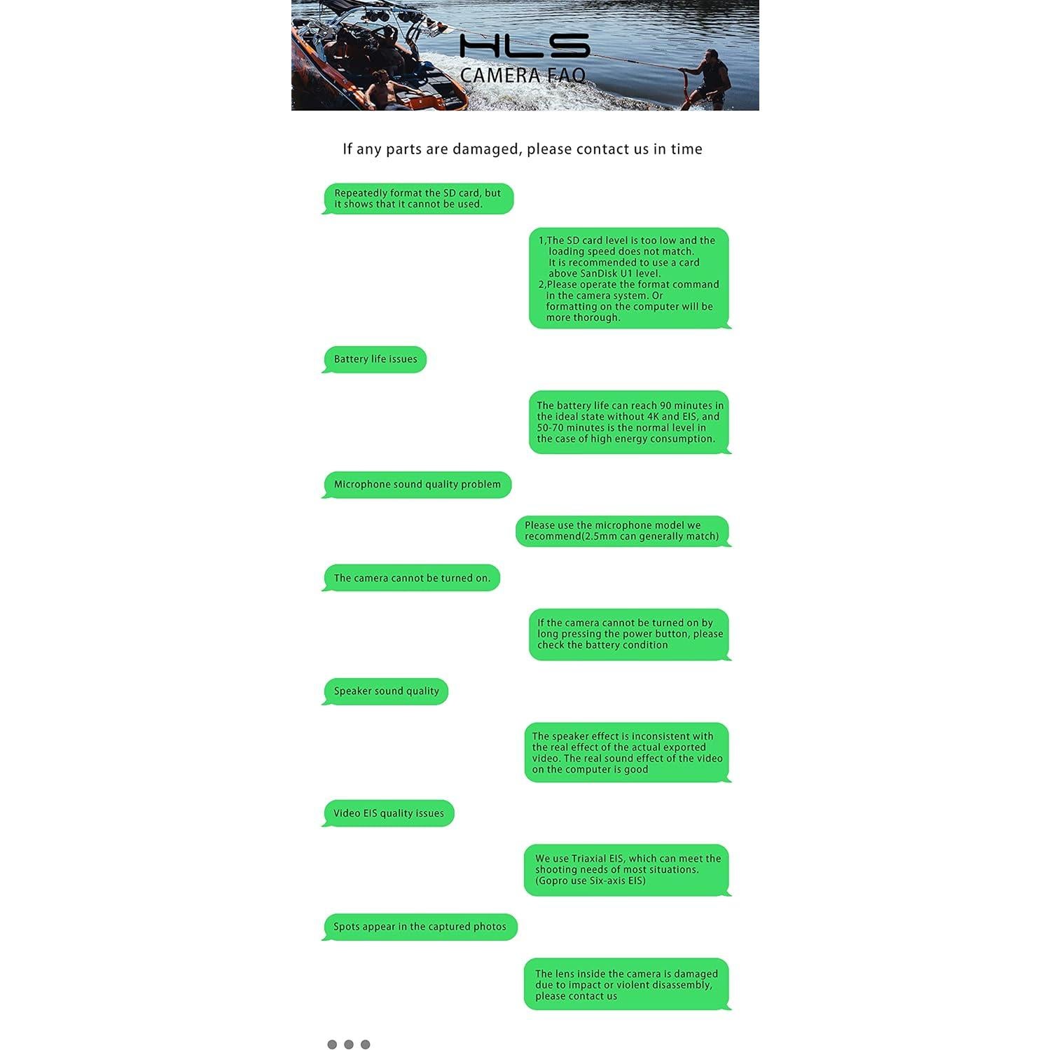 Cámara de Acción HLS 4K HD Submarina con Estabilización y 2 Baterías
