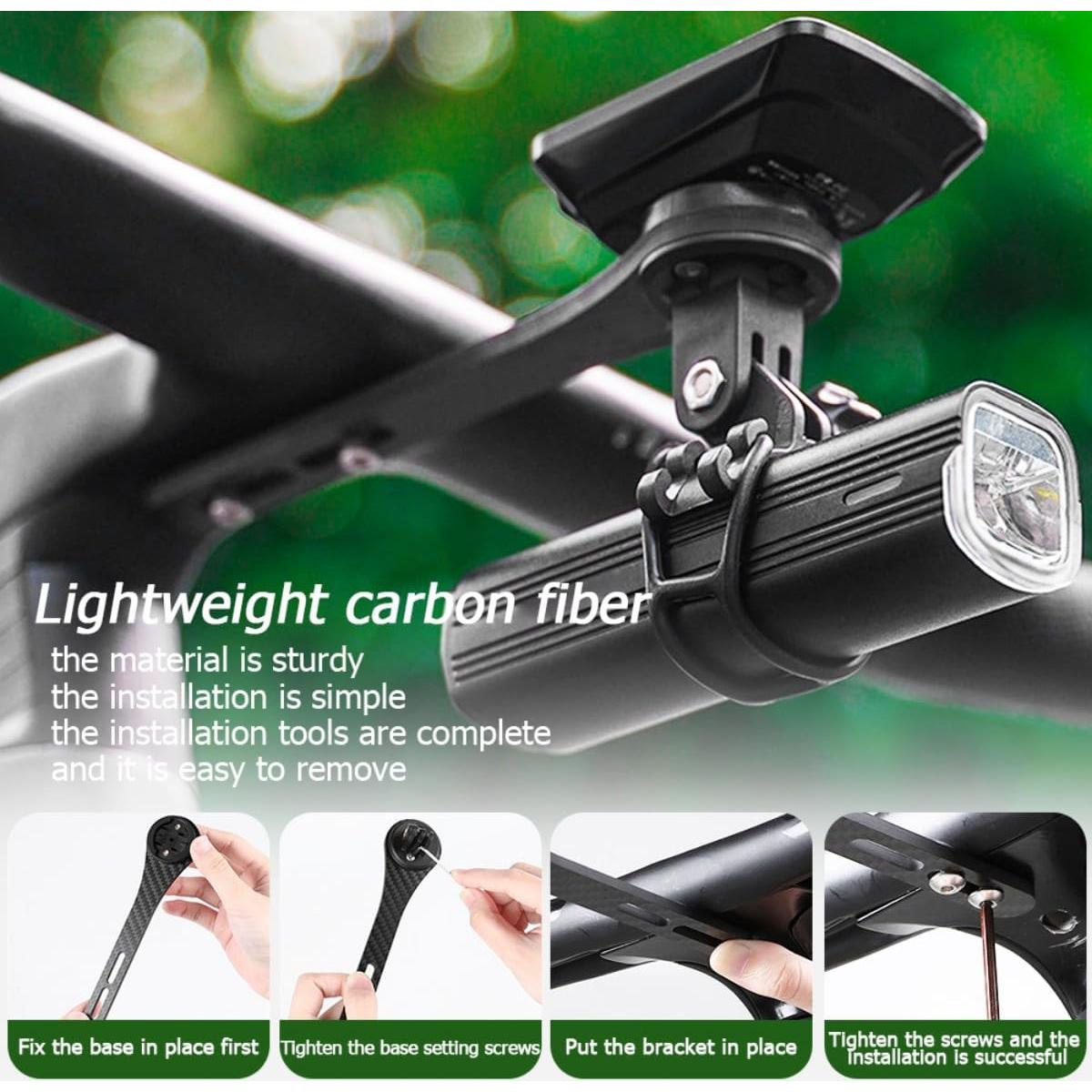 Soporte para Computadora de Ciclismo Wolfride de Fibra de Carbono