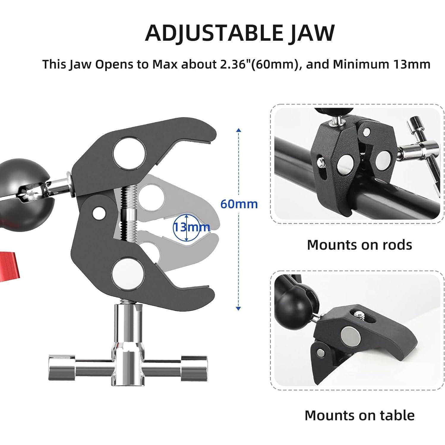 Kit de Montaje Super Clamp Mechrig con Cabezal 360°