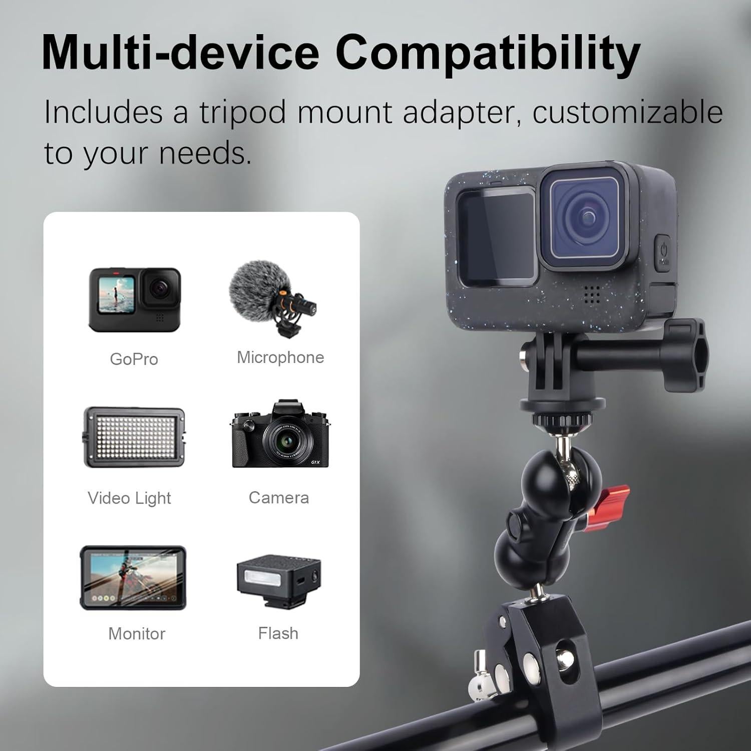 Kit de Montaje Super Clamp Mechrig con Cabezal 360°