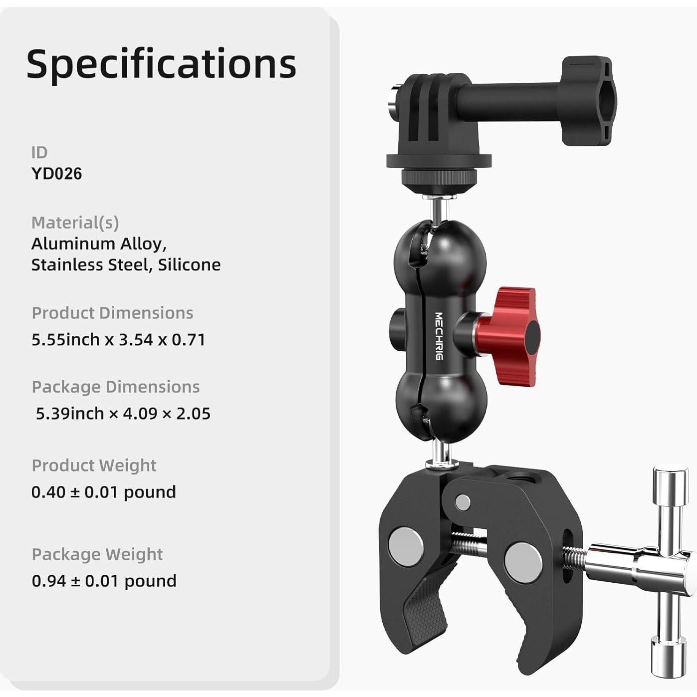 Kit de Montaje Super Clamp Mechrig con Cabezal 360°