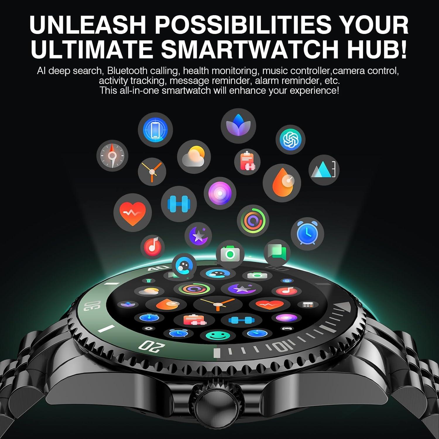 Reloj Inteligente SOUYIE H66 para Hombres, Pantalla AMOLED 1.19"