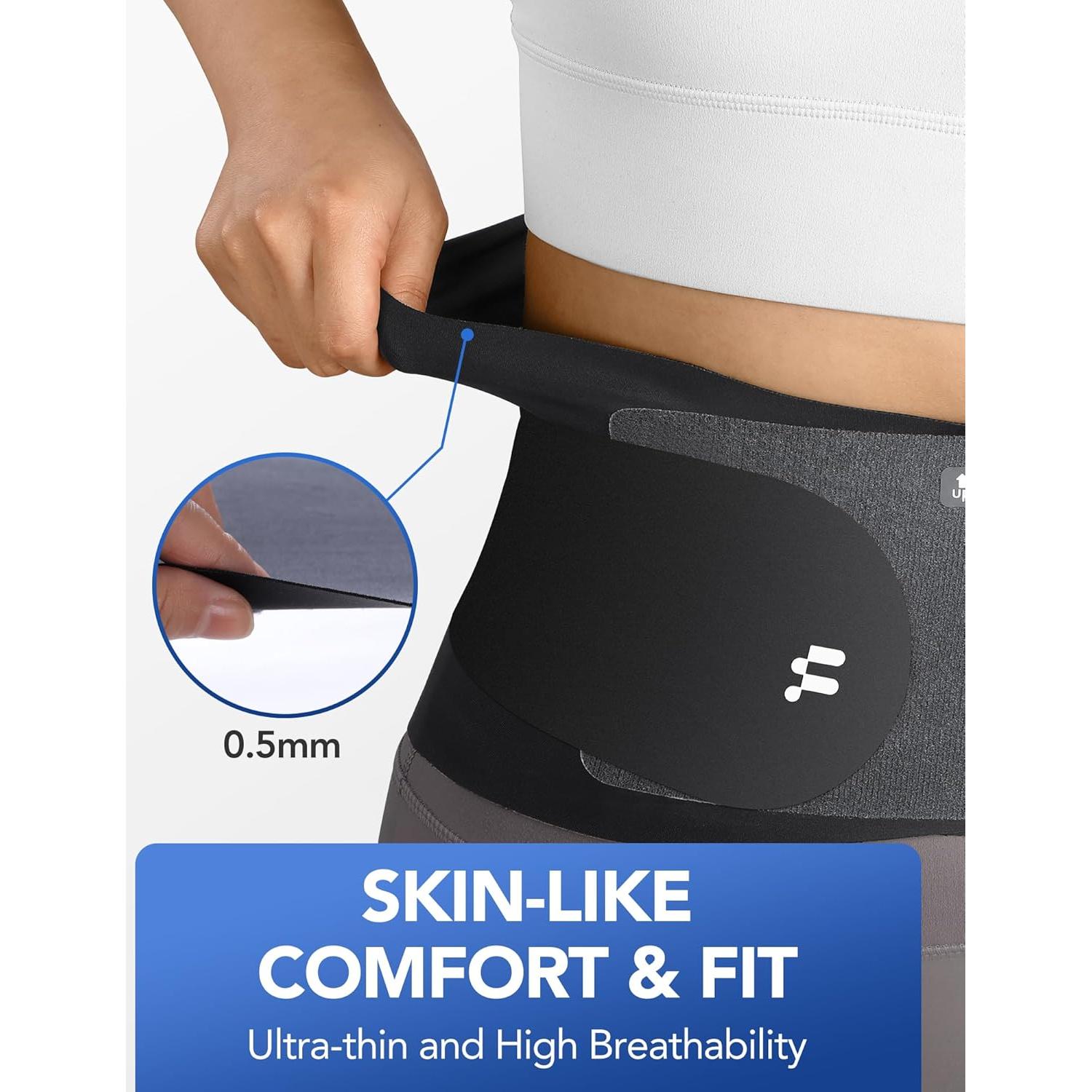 Faja Lumbar Fitomo Ultra Delgada 0.5mm con Almohadilla 3D