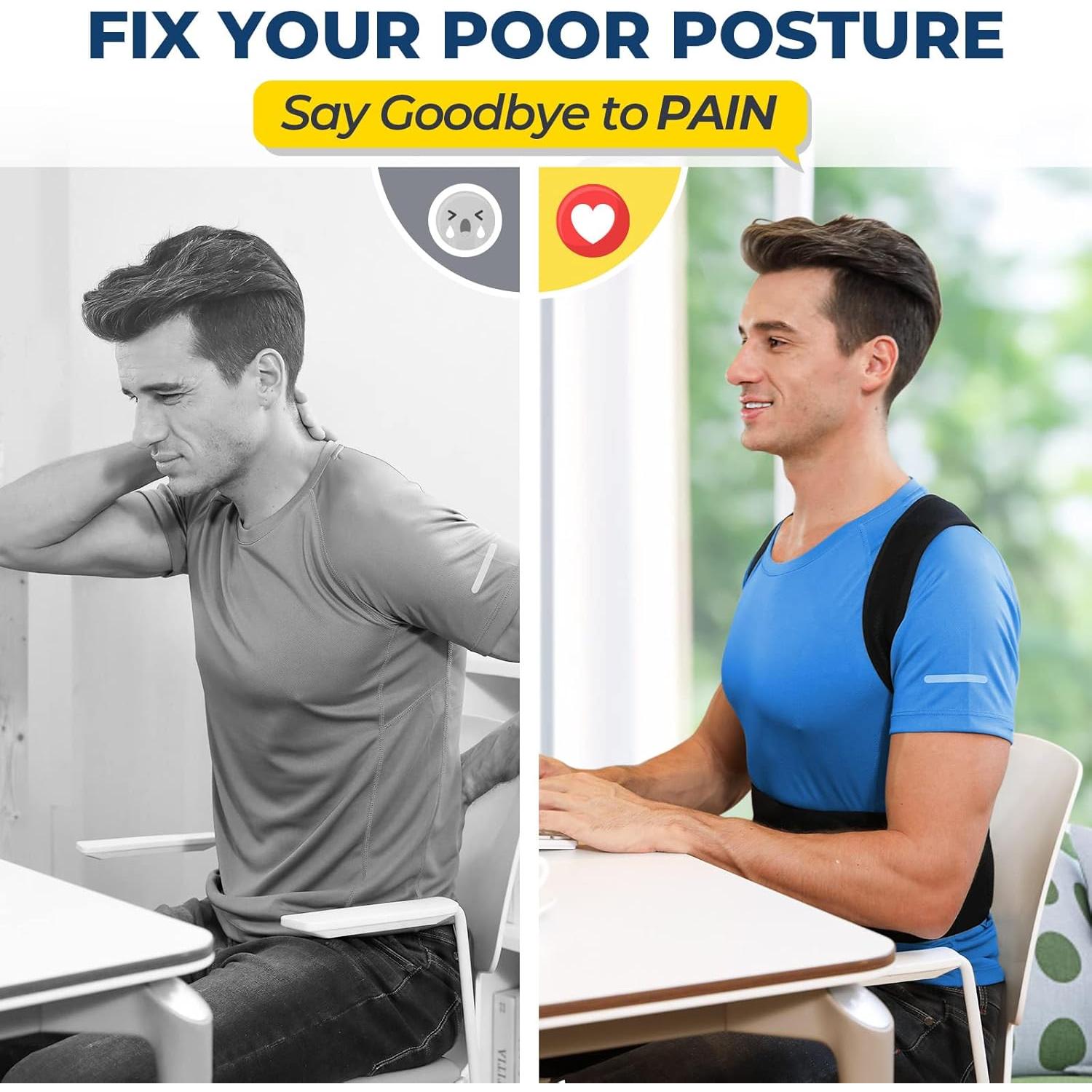 Corrector de Postura DIANMEI Ajustable para Alivio Espalda