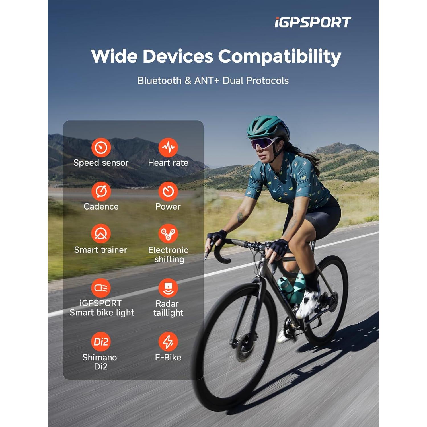 Computadora de Bicicleta Inalámbrica iGPSPORT BSC300T GPS 2.4"