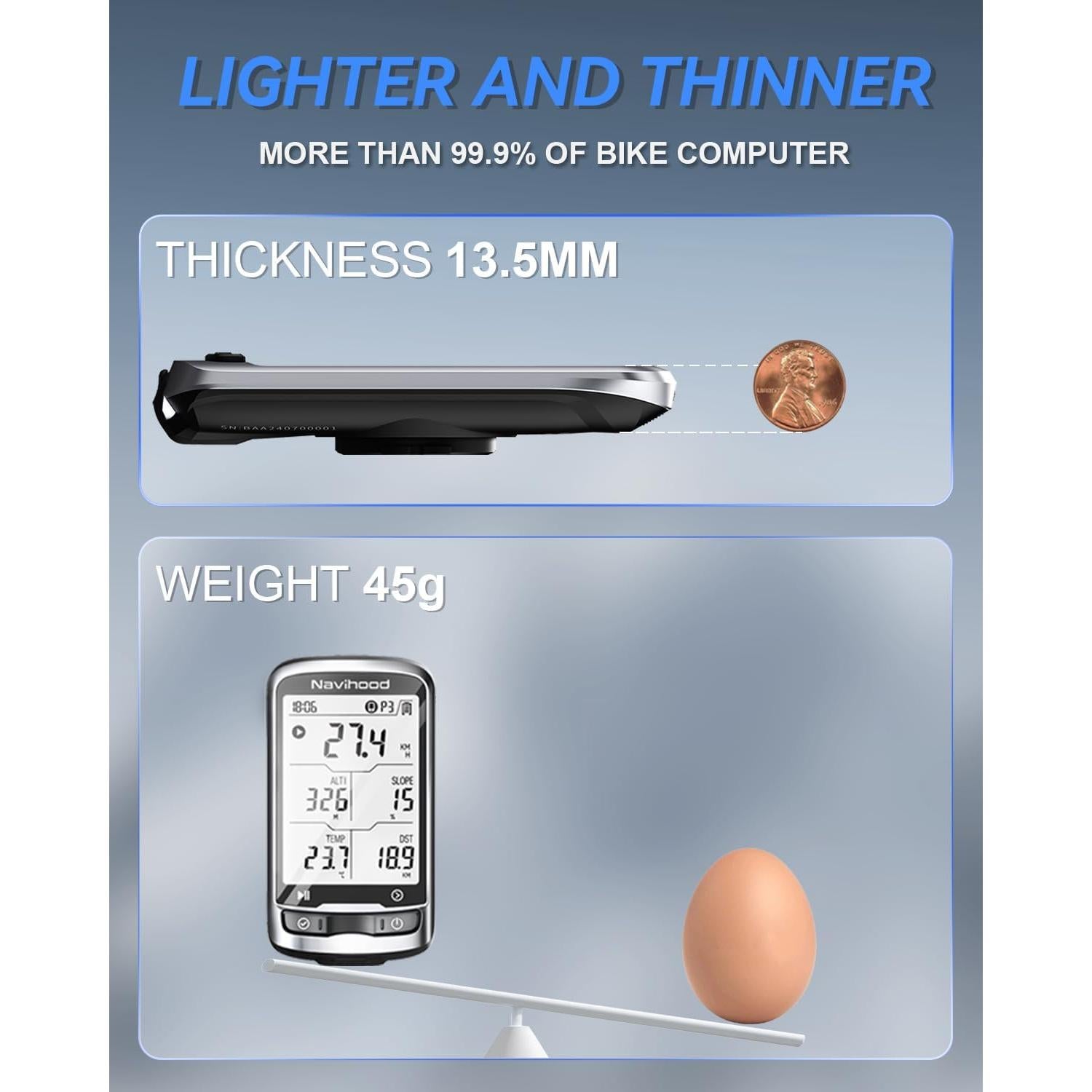 Computadora de Bicicleta GPS Navihood L4 Inalámbrica 2.3"