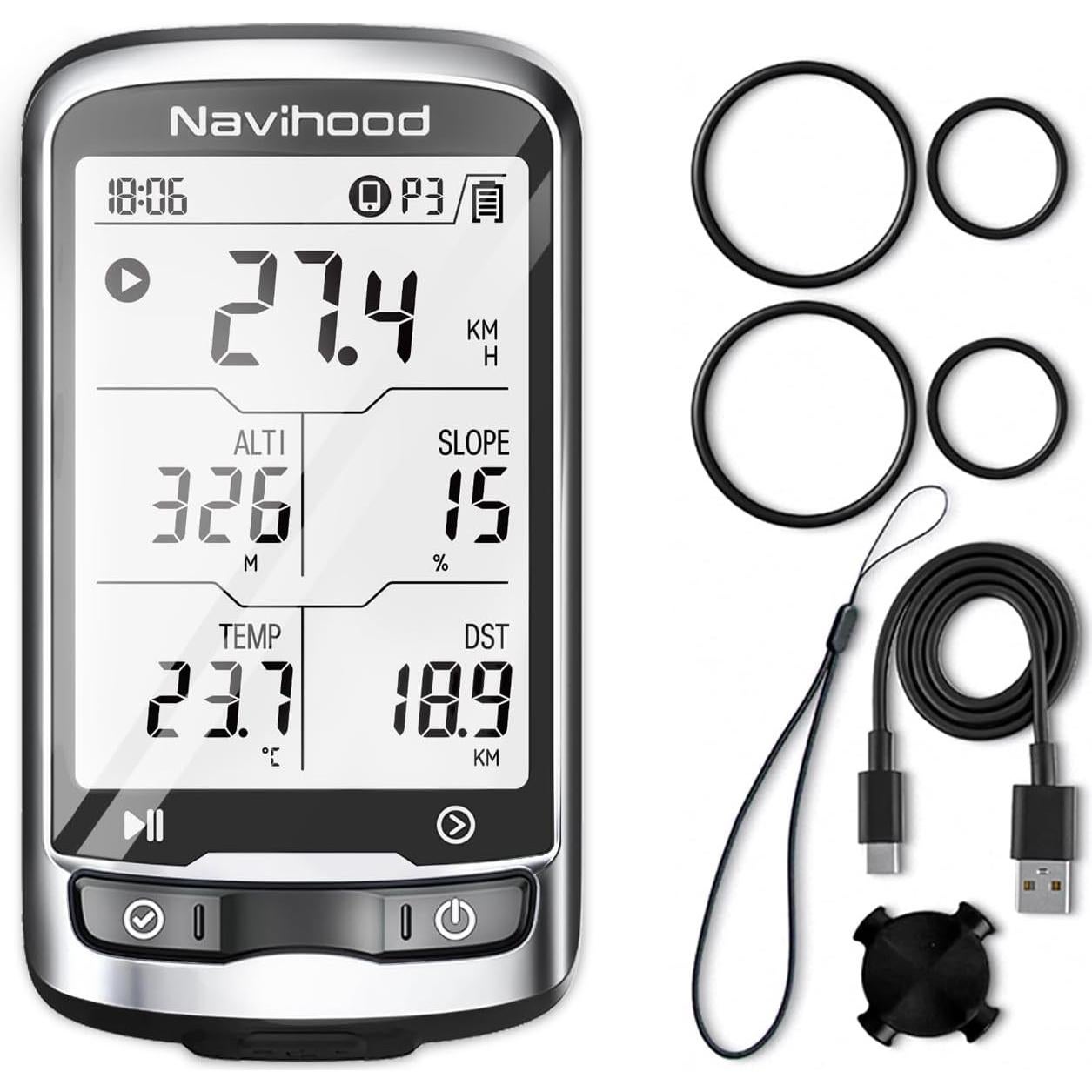 Computadora de Bicicleta GPS Navihood L4 Inalámbrica 2.3"