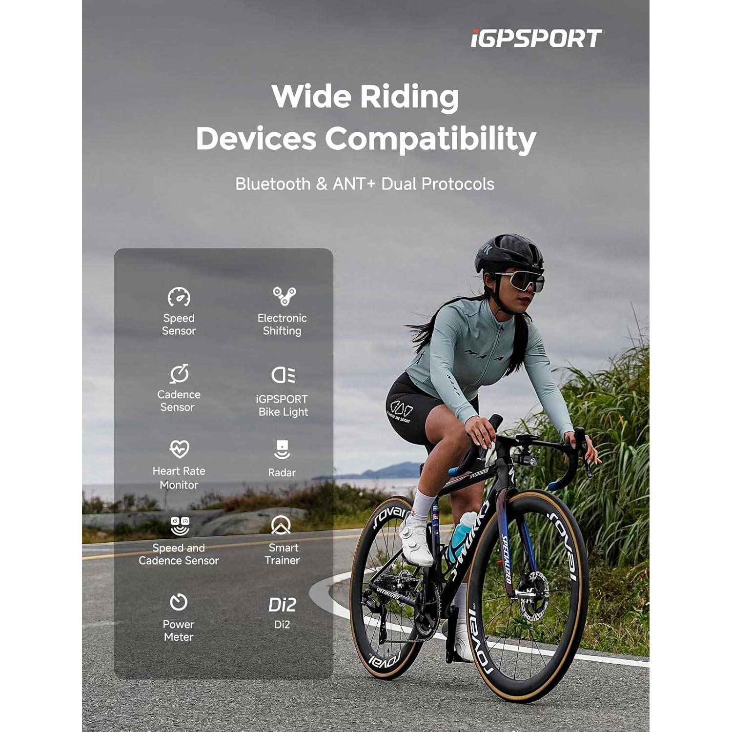 Computadora de Bicicleta GPS iGPSPORT BSC200S 2.4" Inalámbrica