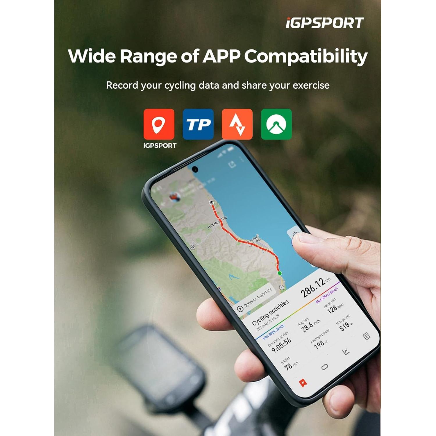 Computadora de Bicicleta GPS iGPSPORT BSC200S 2.4" Inalámbrica