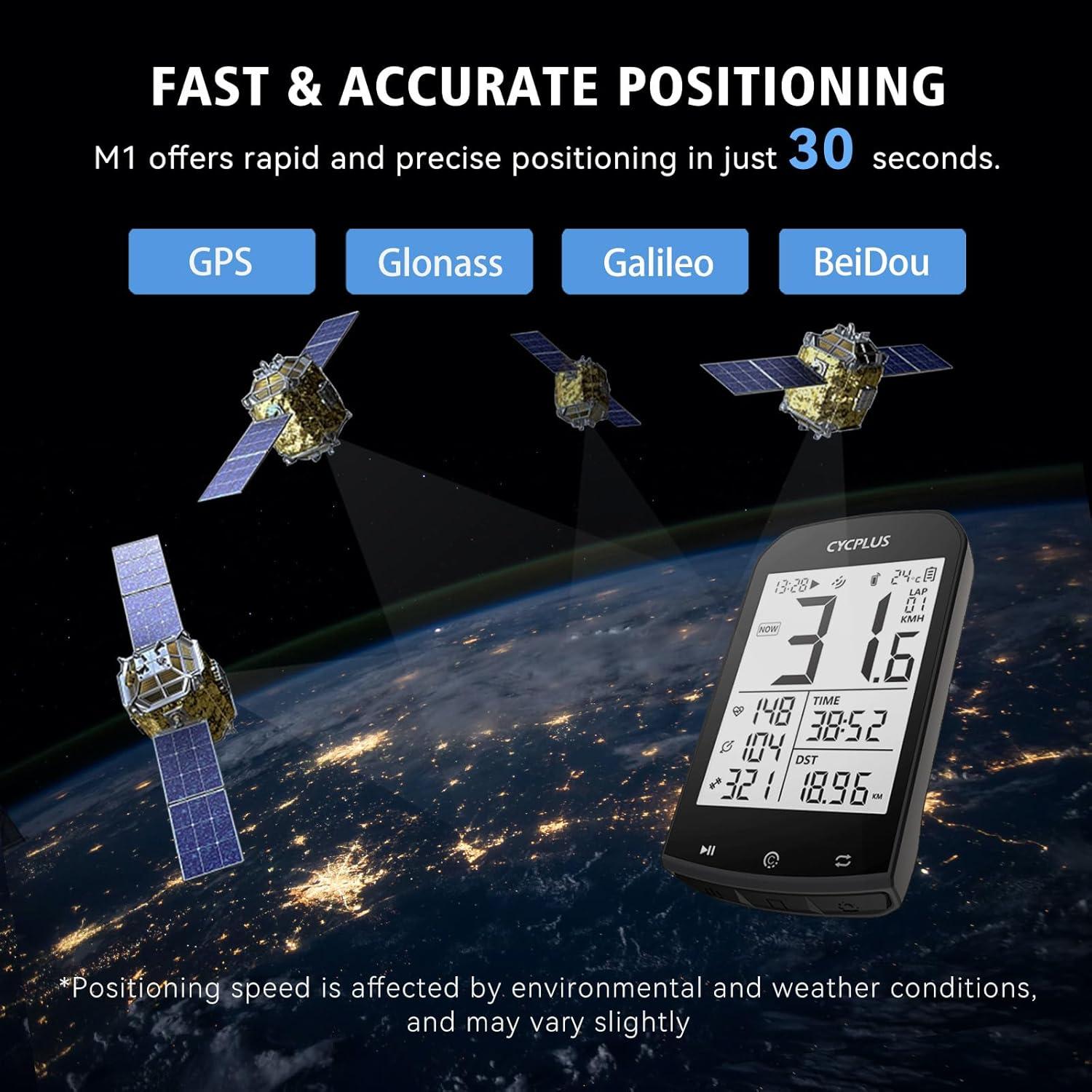 Computadora de Bicicleta CYCPLUS M1 GPS Inalámbrica LCD 2.9"