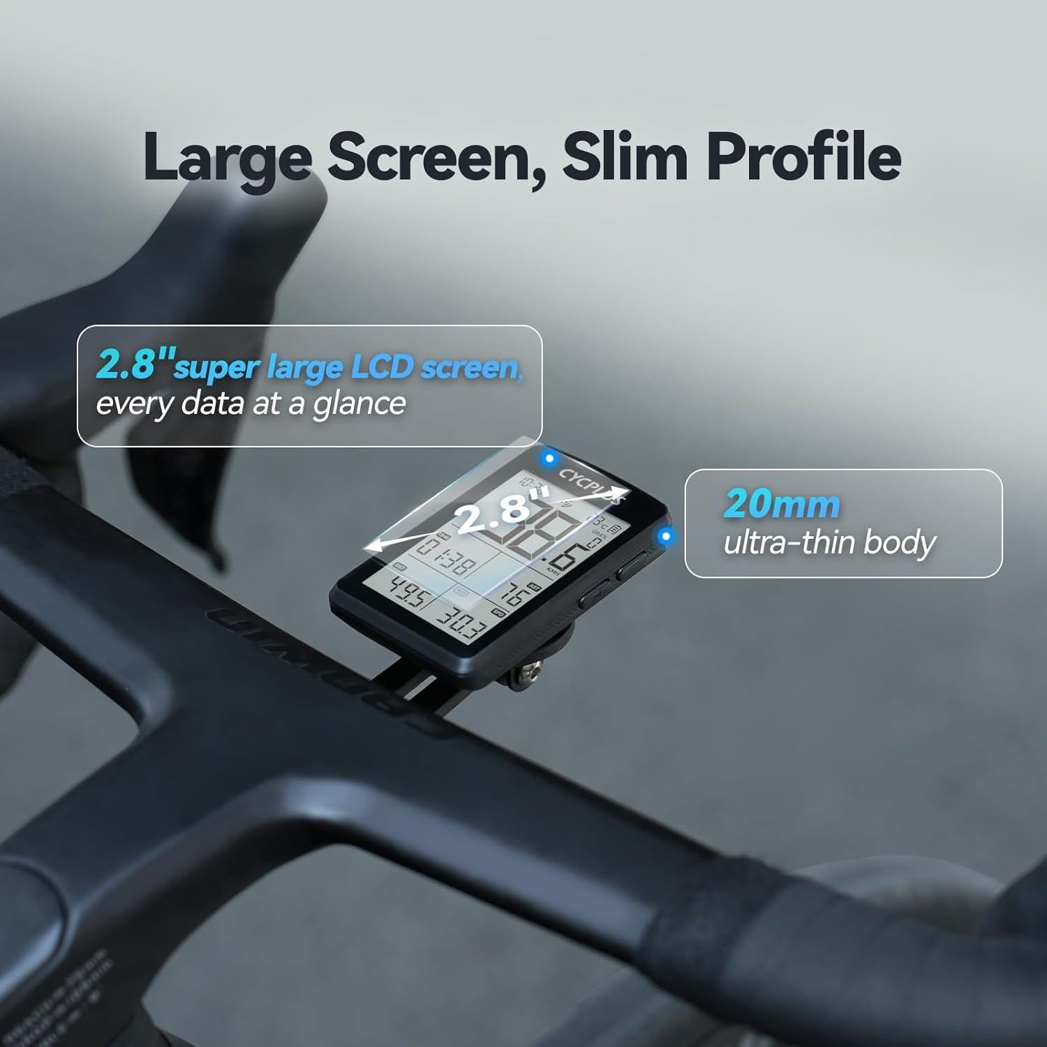 CYCPLUS Computadora de Bicicleta GPS M3 Inalámbrica 2.8" LCD
