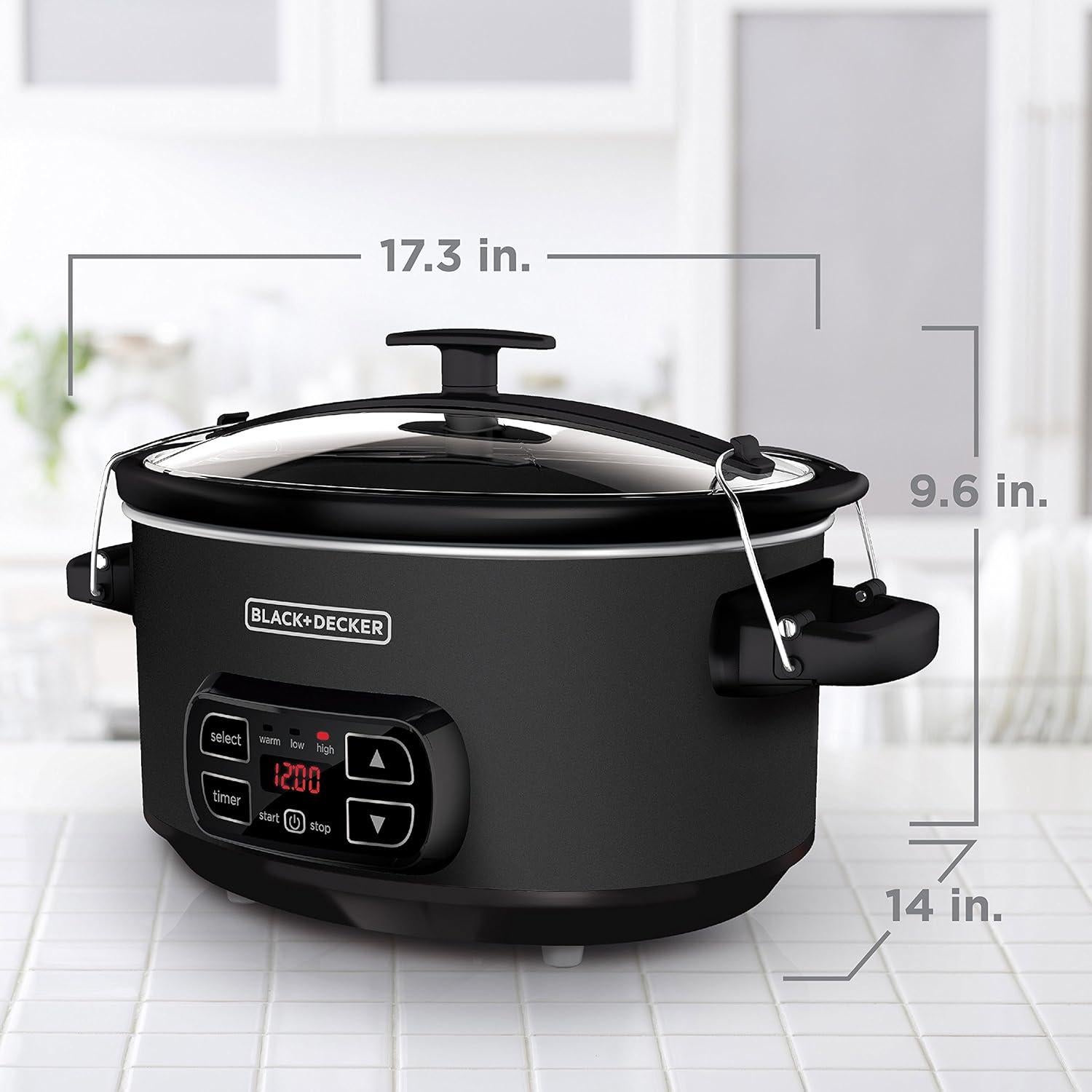 Cocina Lenta BLACK+DECKER SCD4007 7L Pizarra 3 Calores