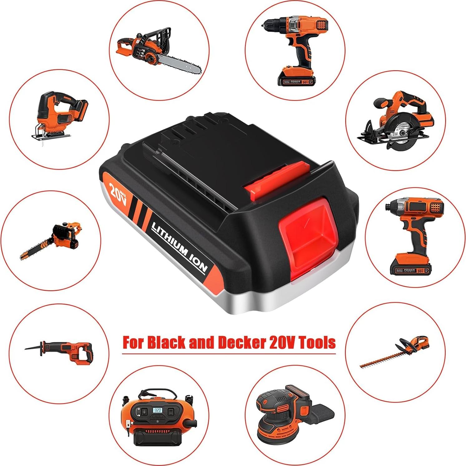 Paquete de 2 Baterías de 20V Leisuda para Black & Decker