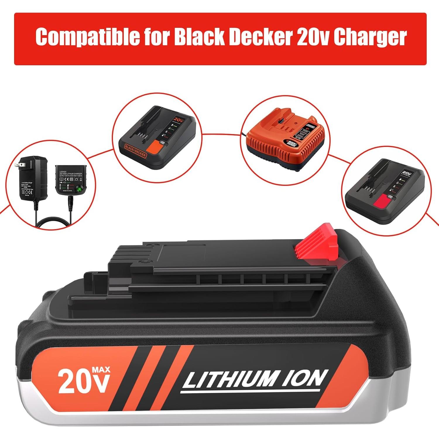 Paquete de 2 Baterías de 20V Leisuda para Black & Decker