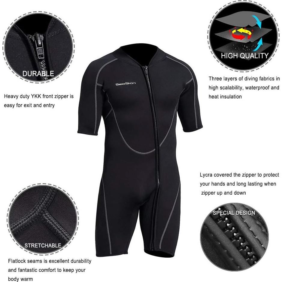 Traje de Neopreno Completo Seaskin 3mm Hombre 3X-Large