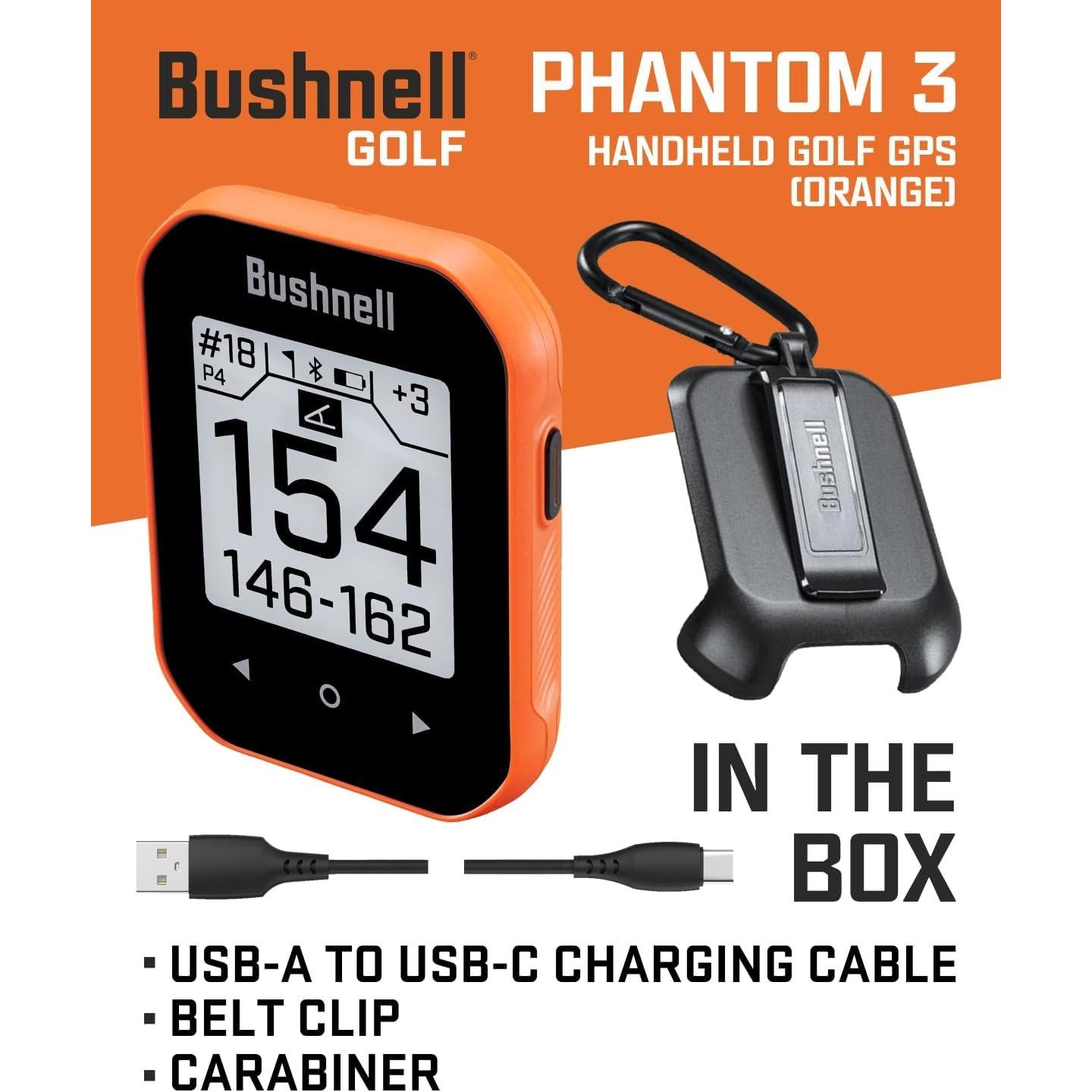 Bushnell Phantom 3 GPS para Golf Wearable4U Naranja con Paño