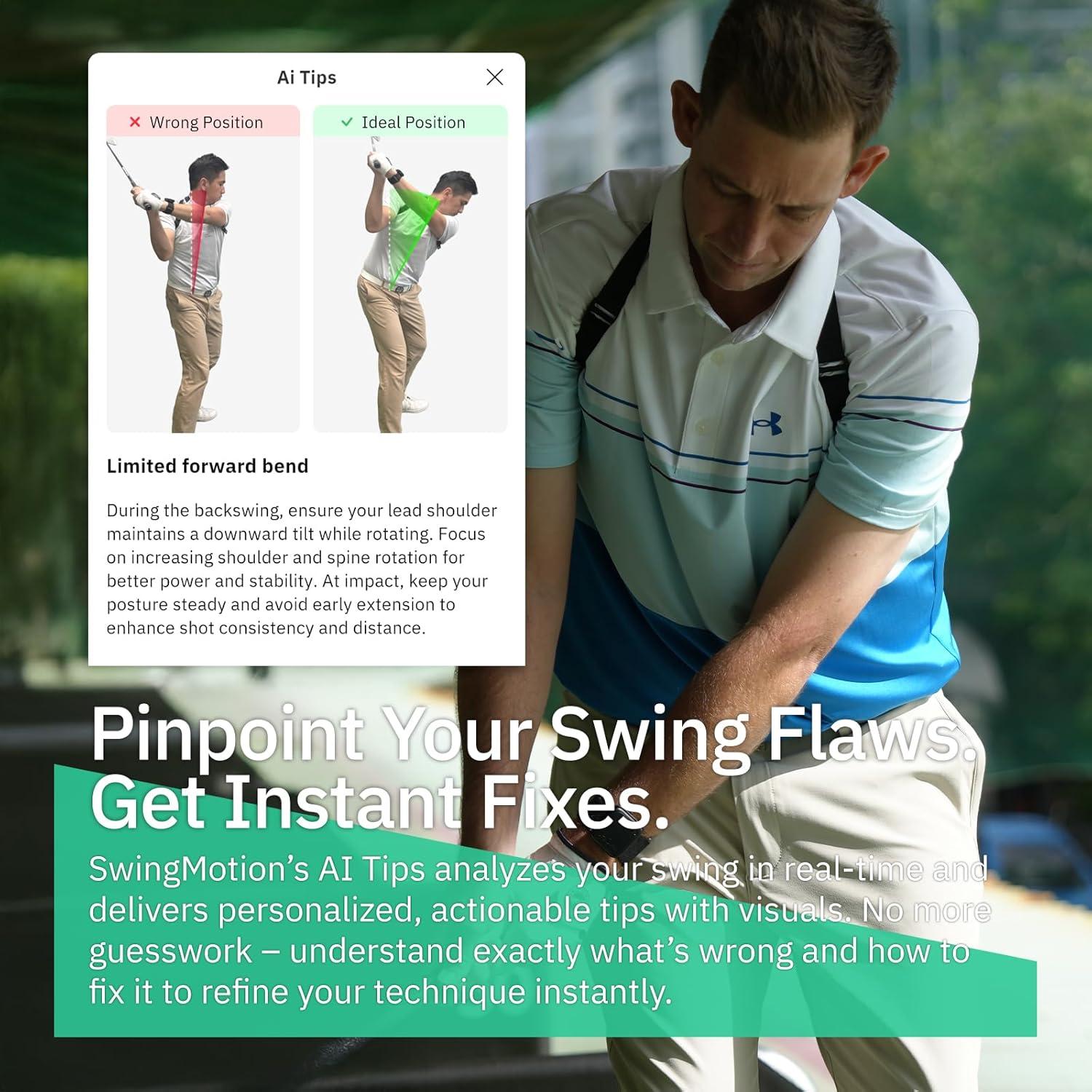 Analizador de Swing de Golf MOXI SwingMotion - Sensores IMU Duales