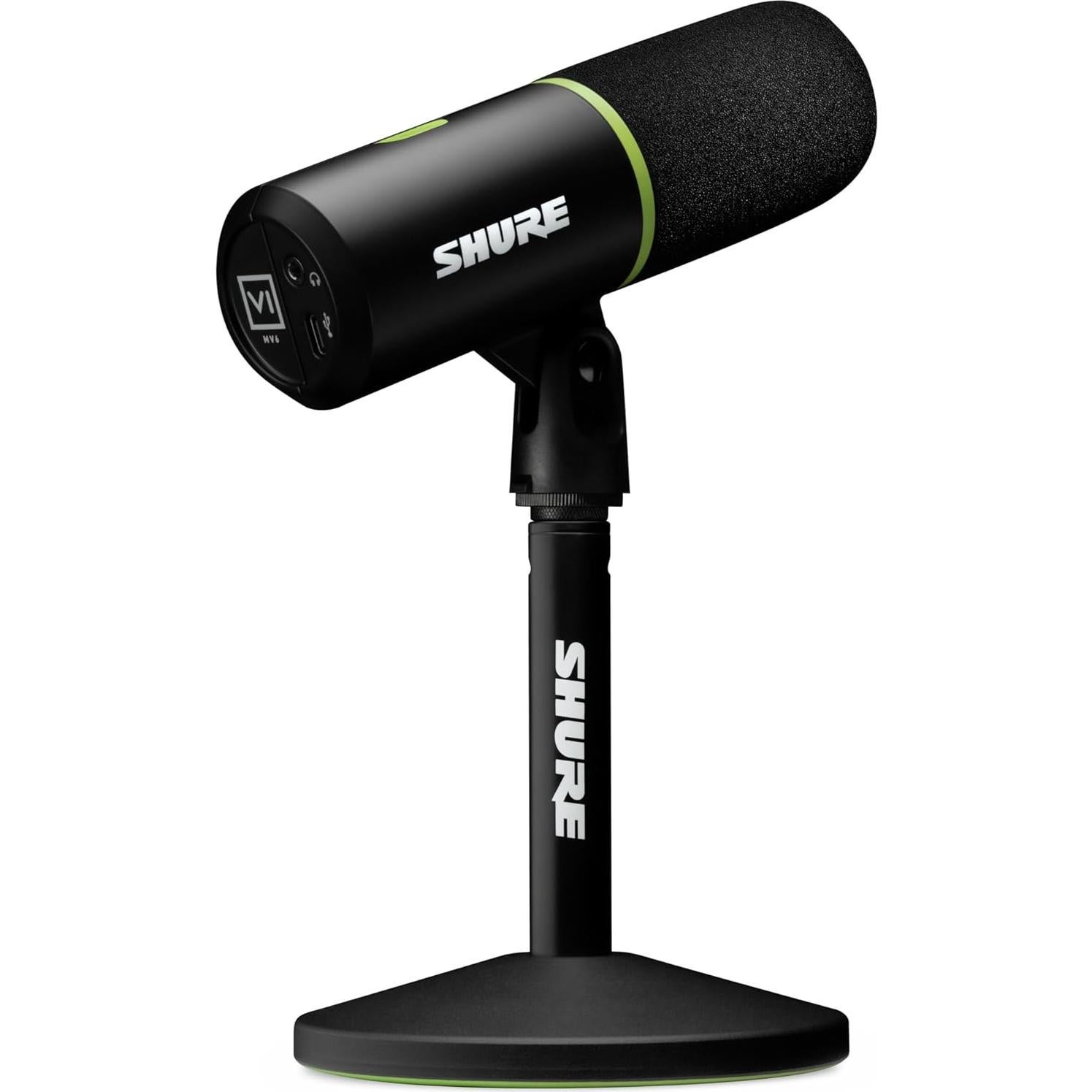 Micrófono Gaming Shure MV6 USB Dinámico con Soporte