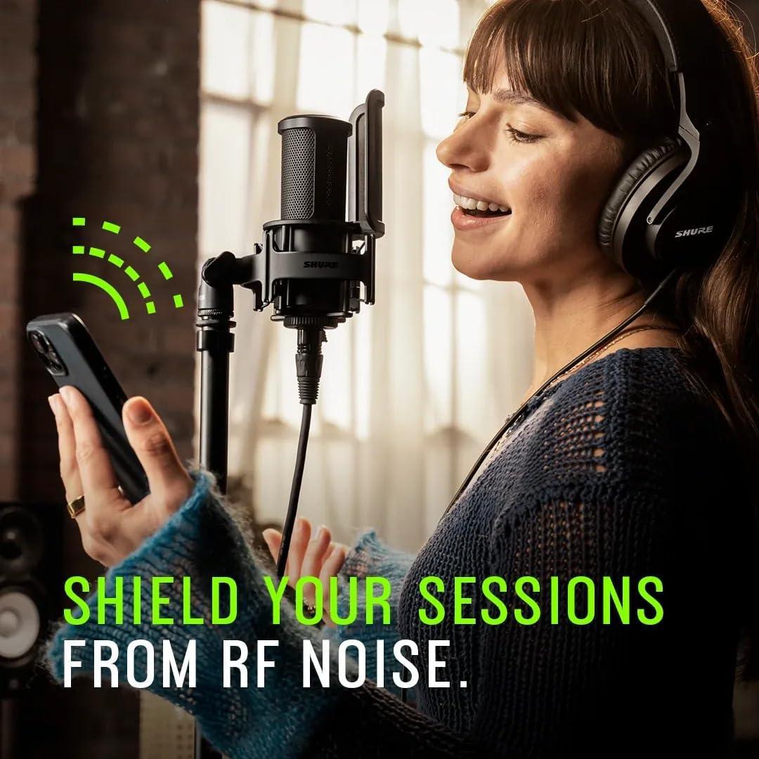 Micrófono de Grabación Shure SM4 Kit con Filtro Pop y Soporte