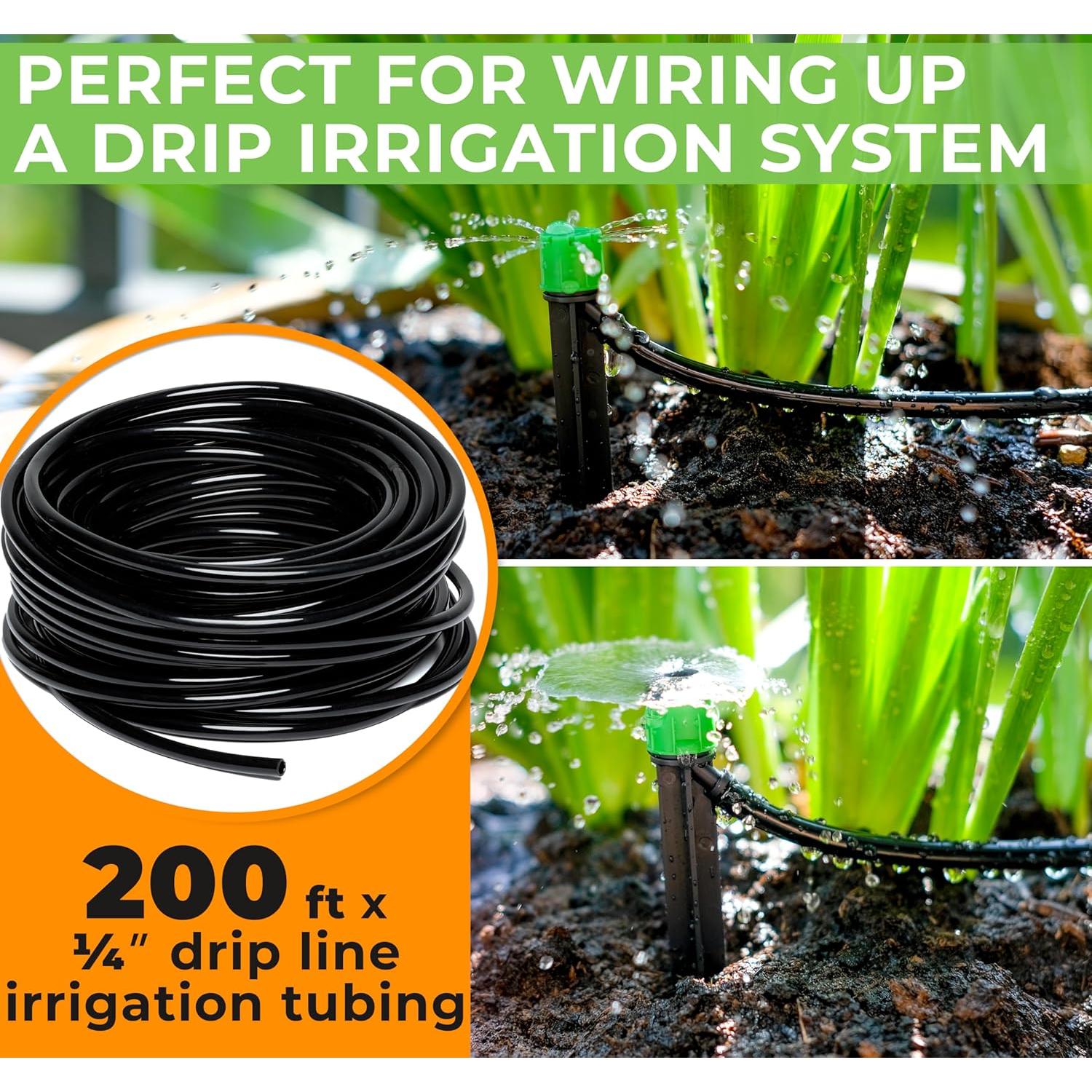 Tubería de Riego por Goteo Carpathen 1/4" 60,96 m Negra