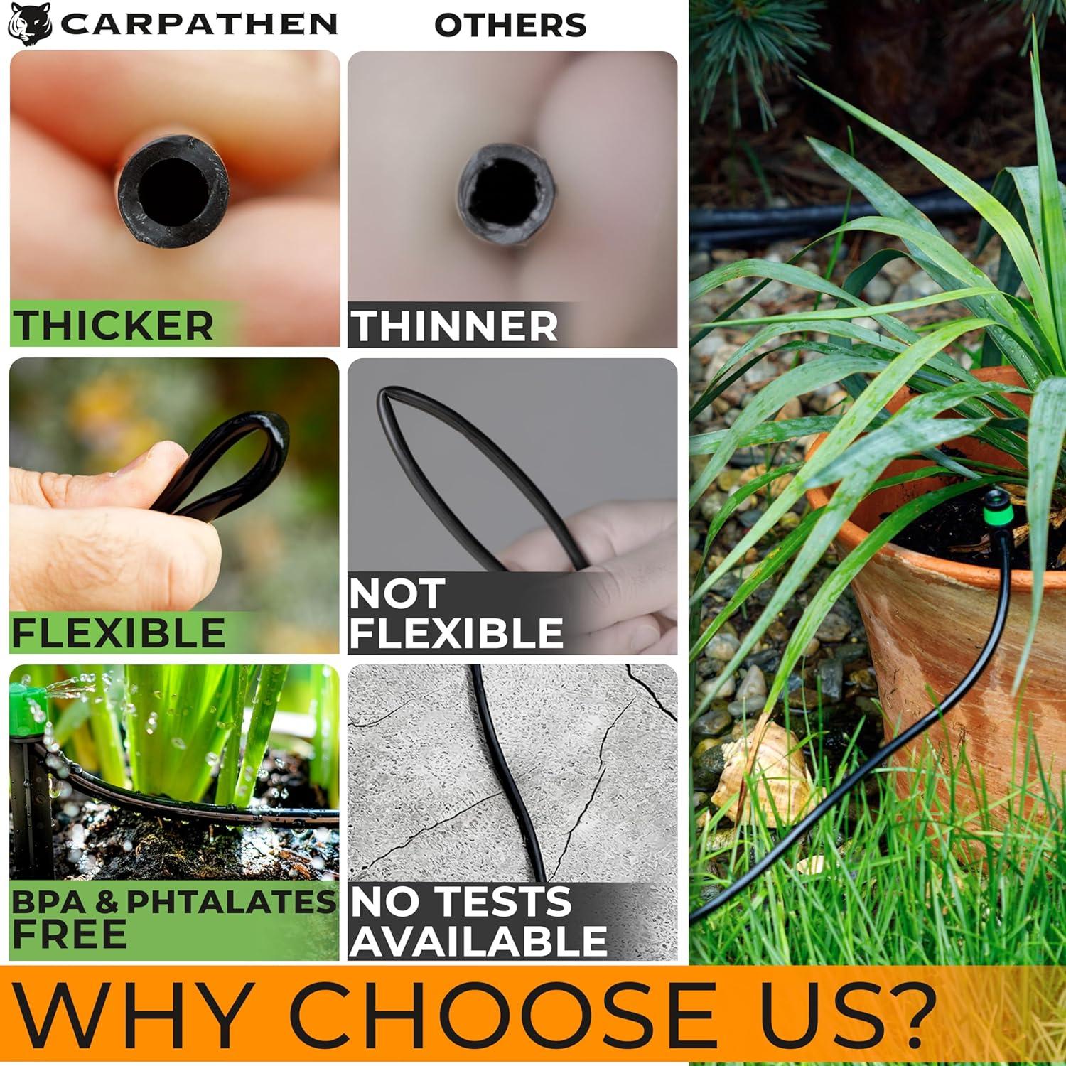 Tubería de Riego por Goteo Carpathen 1/4" 60,96 m Negra