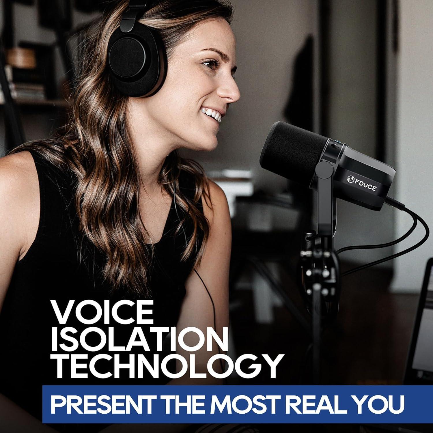Micrófono Dinámico FDUCE SL40 USB/XLR para Podcast y Streaming