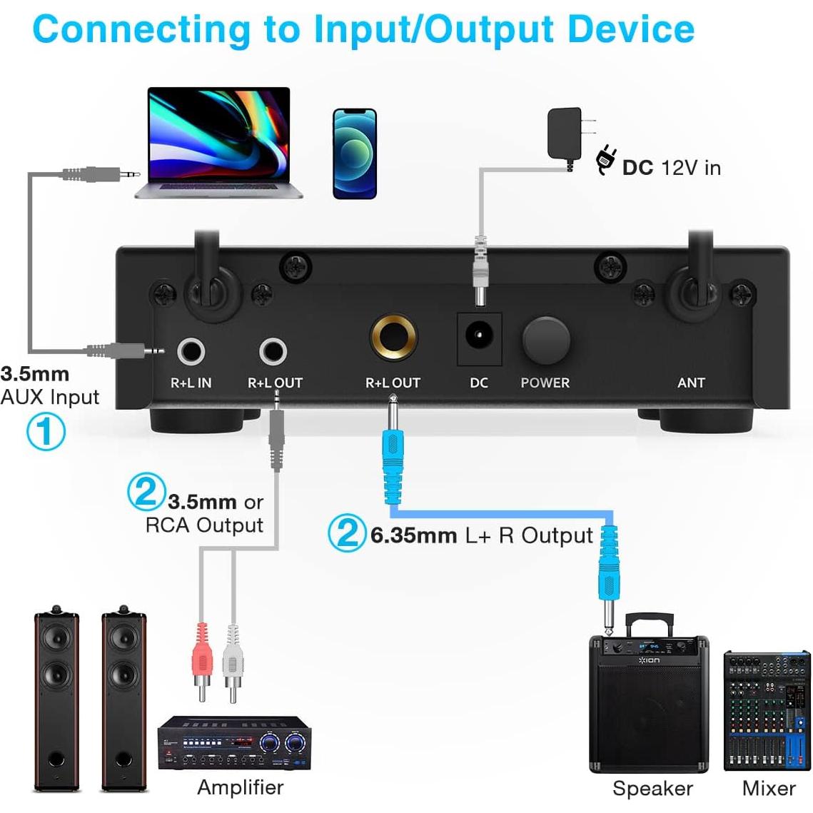 Micrófono Inalámbrico de Mano FIFINE K036 UHF 2 Canales