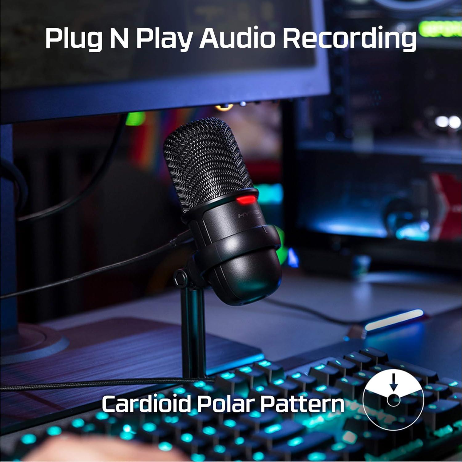 Paquete de Inicio para Streamers HyperX: Micrófono SoloCast y Auriculares Cloud Core 7.1