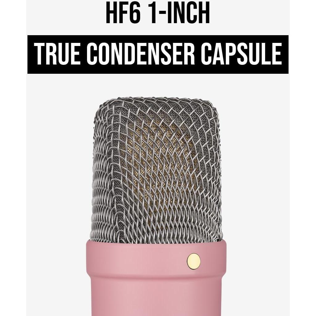 RØDE NT1 Signature Series Large-Diaphragm Condenser Microphone with Shock Mount, Pop Filter and XLR Cable for Music Production, Vocal Recording, Streaming and Podcasting (Pink)