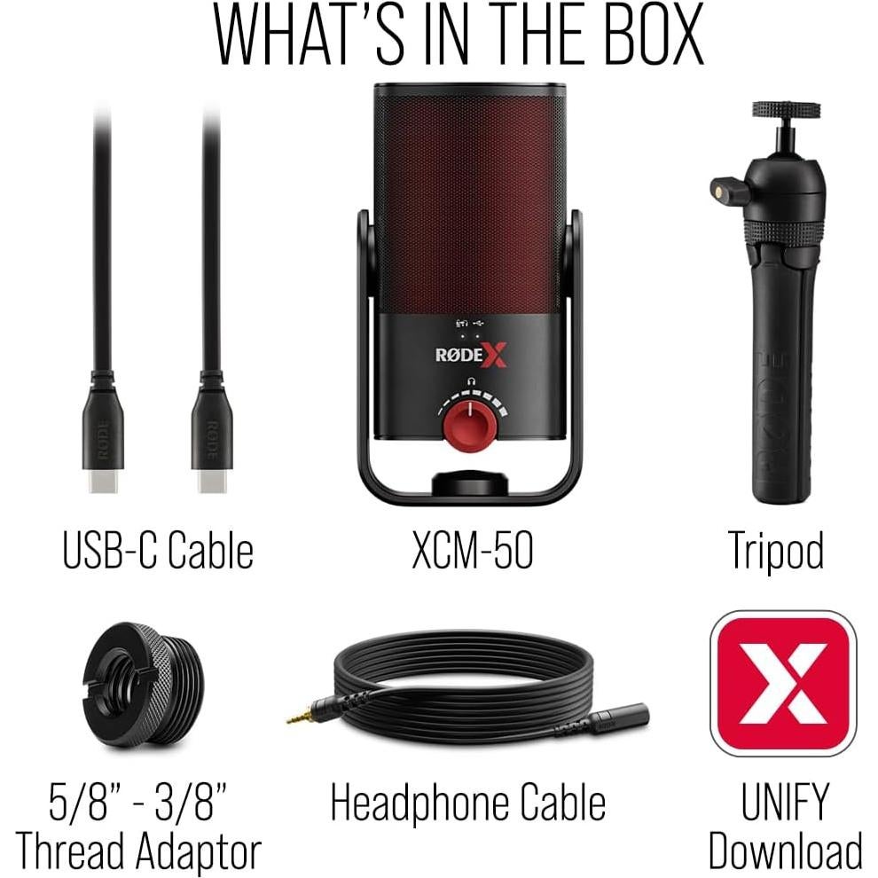 RØDE X XCM-50 Professional USB Condenser Microphone and Virtual Mixing Solution For Streamers and Gamers