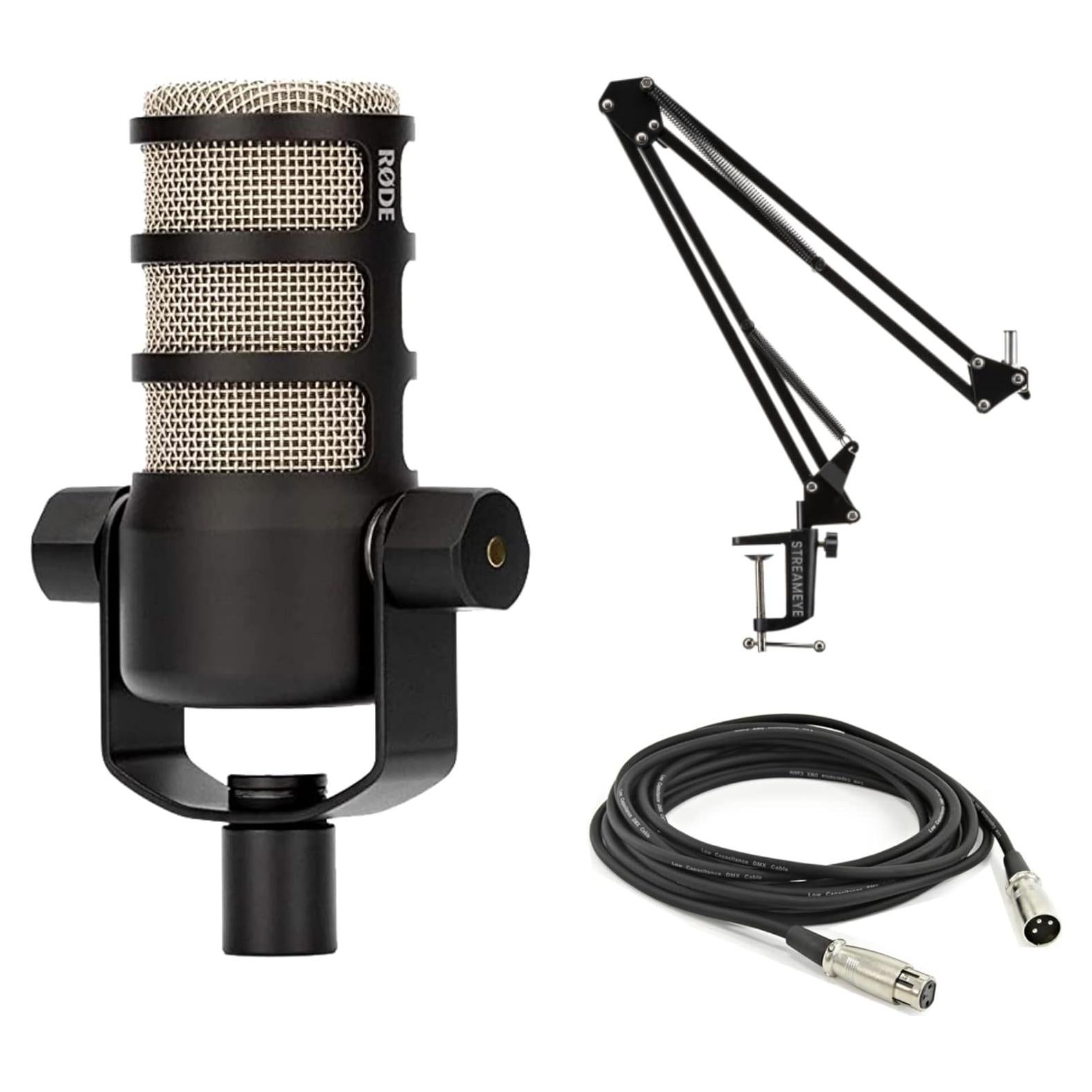 Micrófono Dinámico PodMic StreamEye con Brazo y Cable XLR