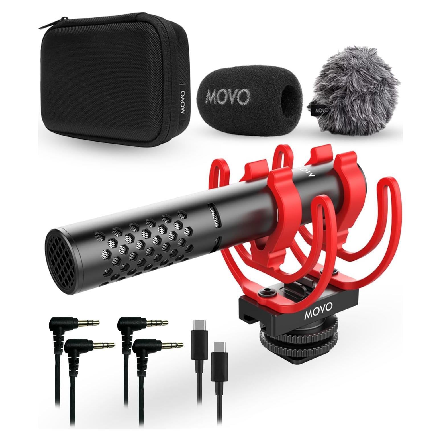 Micrófono Shotgun Movo X1-Mini Supercardioide 3.5mm/USB-C