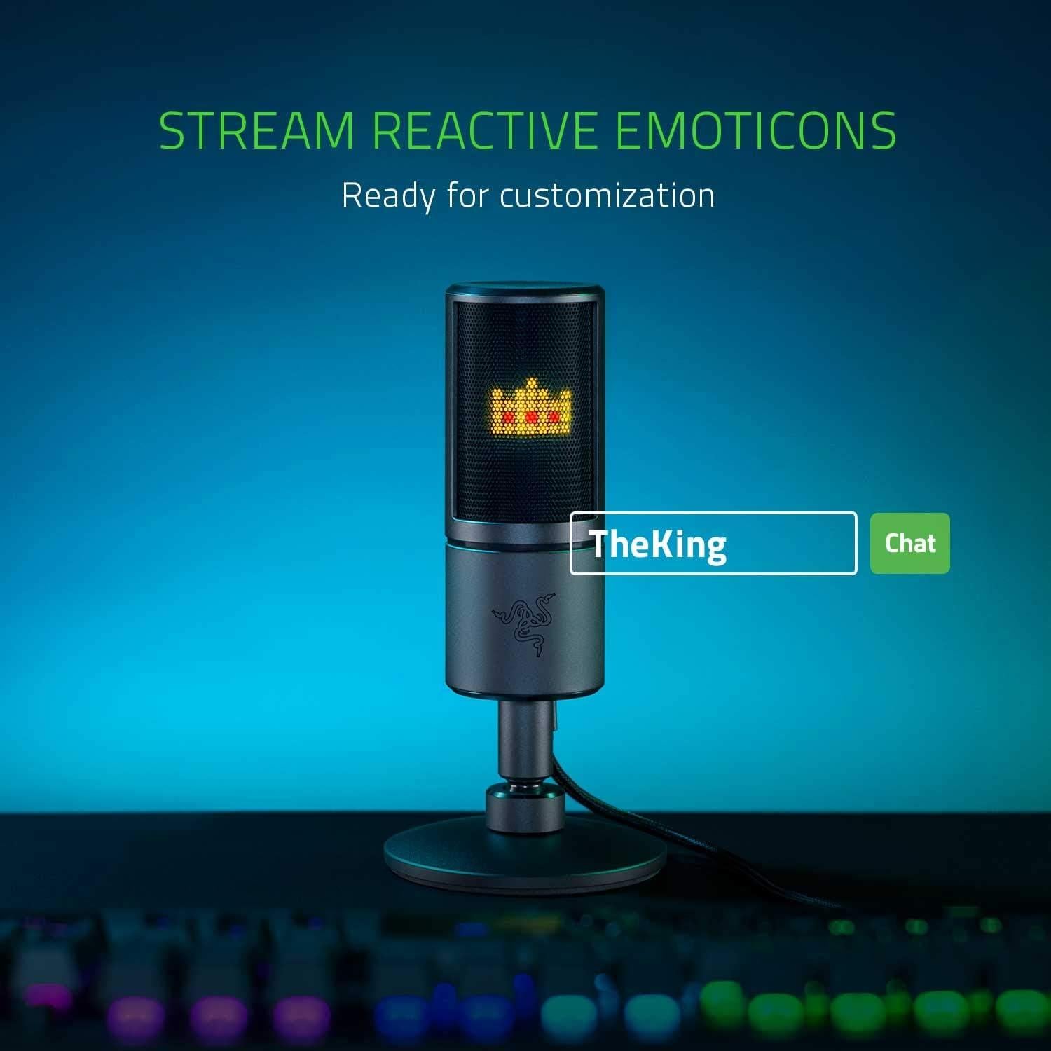 Micrófono de Streaming Razer Seiren Emote Negro Clásico