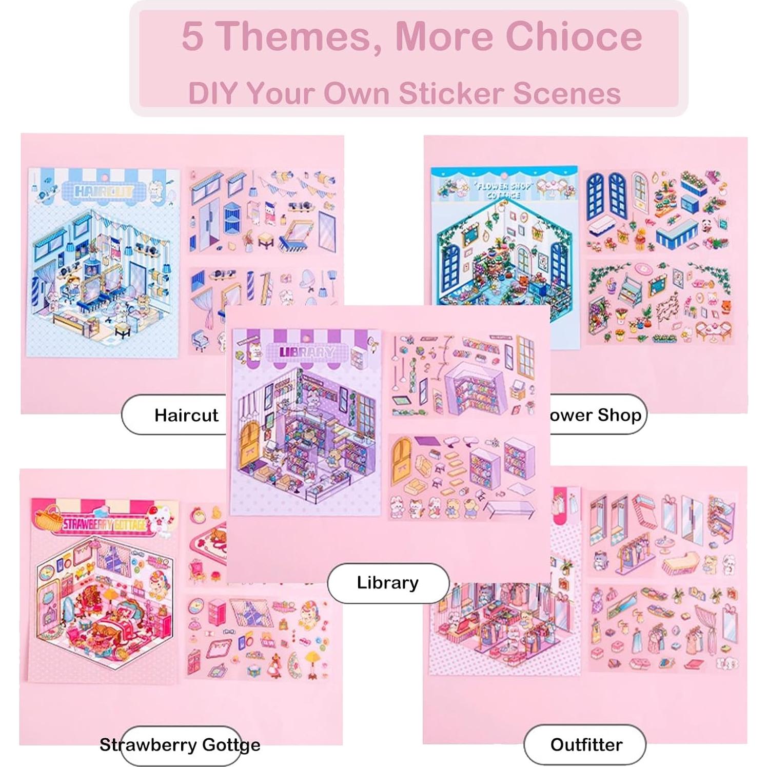 Juego de Pegatinas 3D DIY Gamito - Serie Belleza, 5 Temas