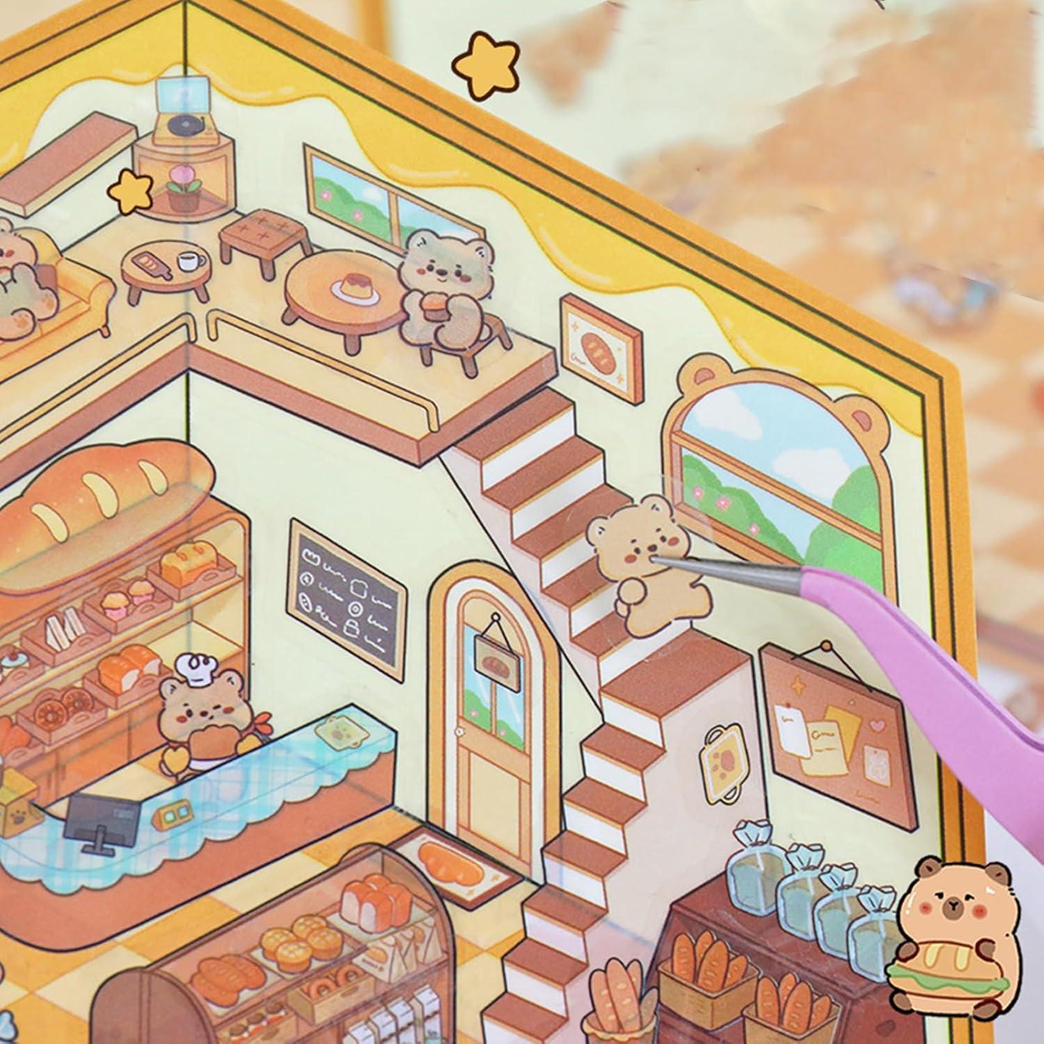 Pegatinas 3D DIY Genérico - Mini Escenas de Caricatura Coloridas