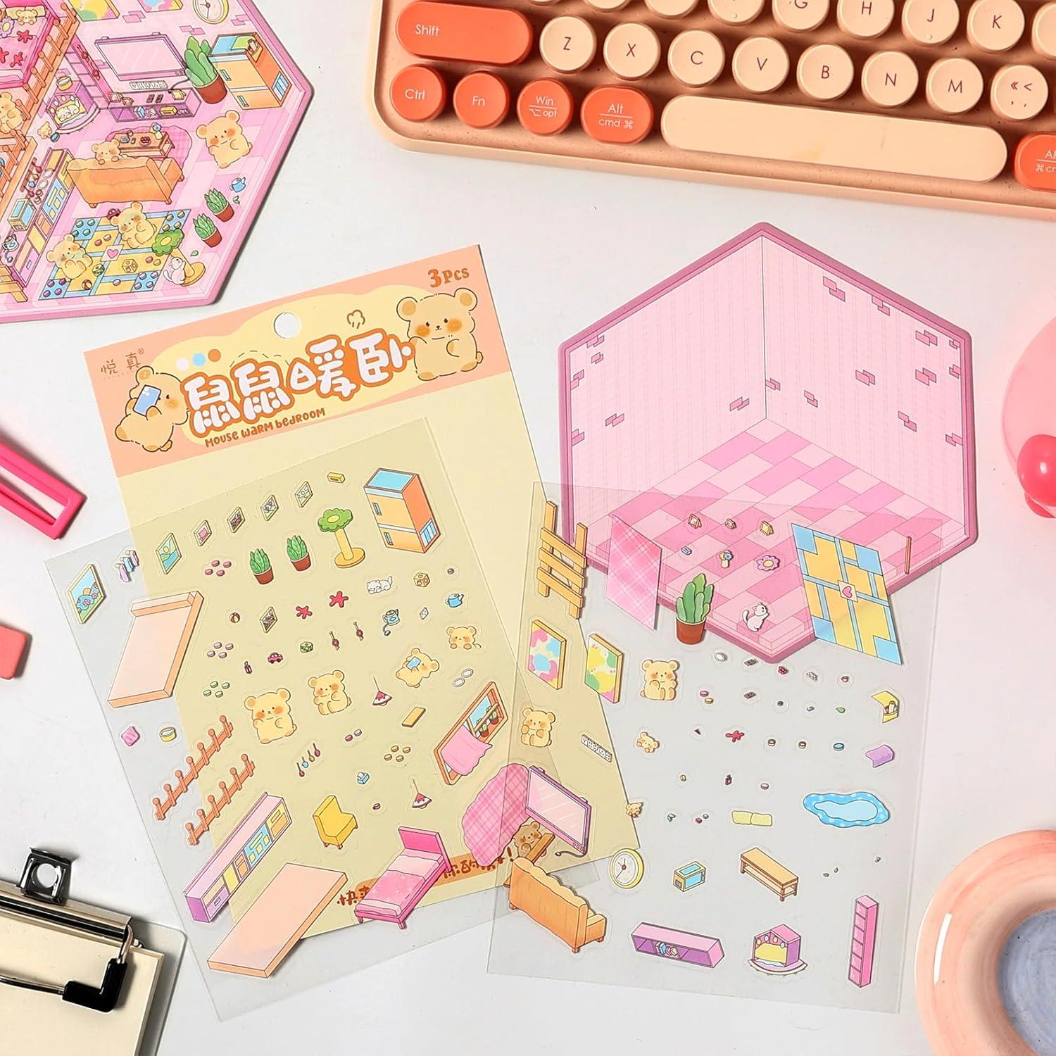 Stickers 3D Genérico Multicolor Reutilizables 8 Conjuntos