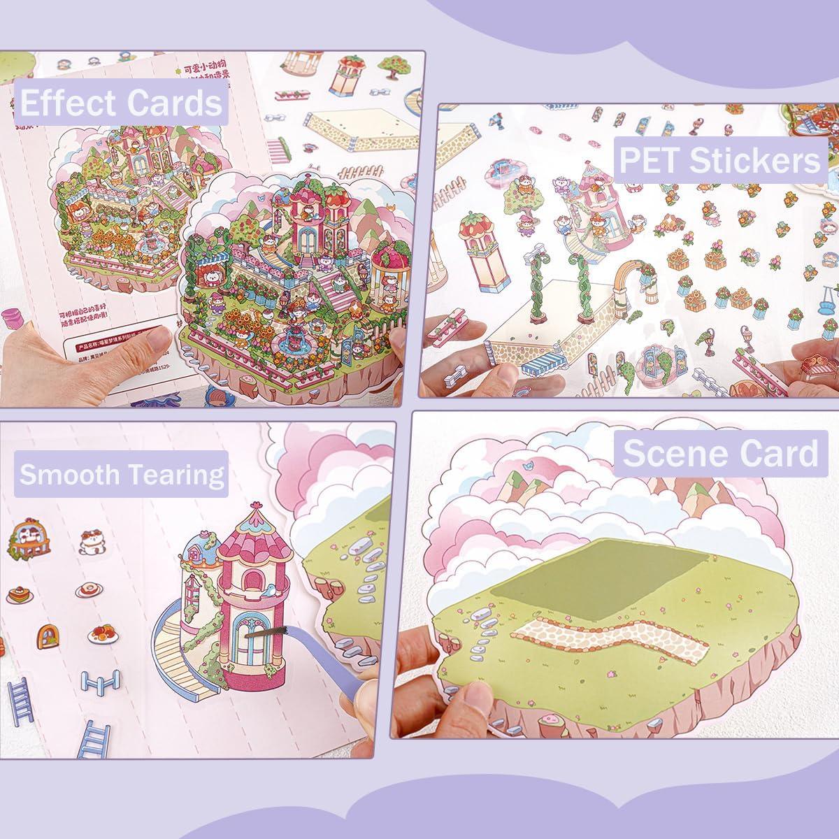 Pegatinas 3D DIY Aodse - 4 Conjuntos de Caricaturas para Manualidades