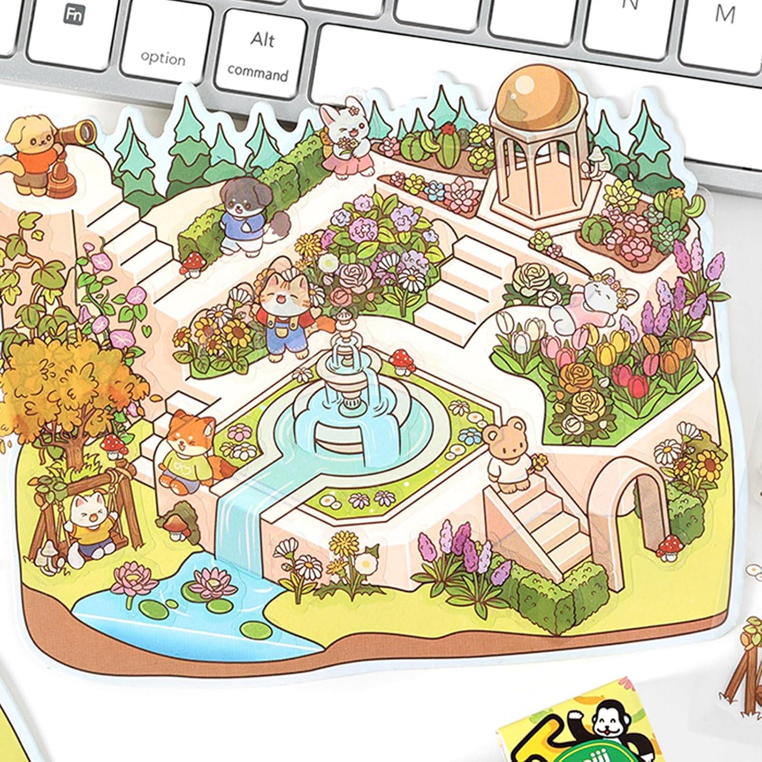 Stickers 3D para Scrapbook Sqyiox - 4 Temas Aesthetic