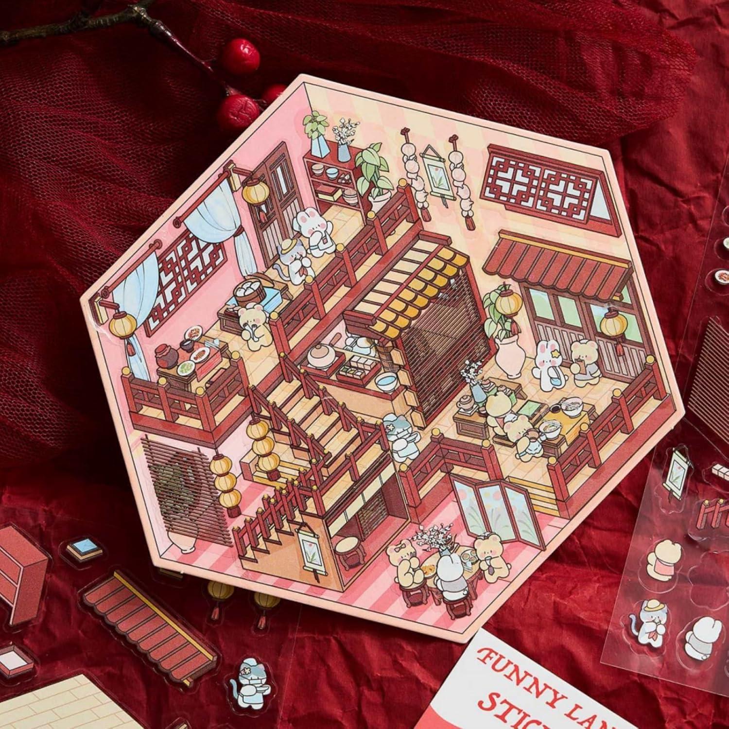 10 Juegos de Pegatinas 3D DIY LIFCIUSO - Escenas Creativas