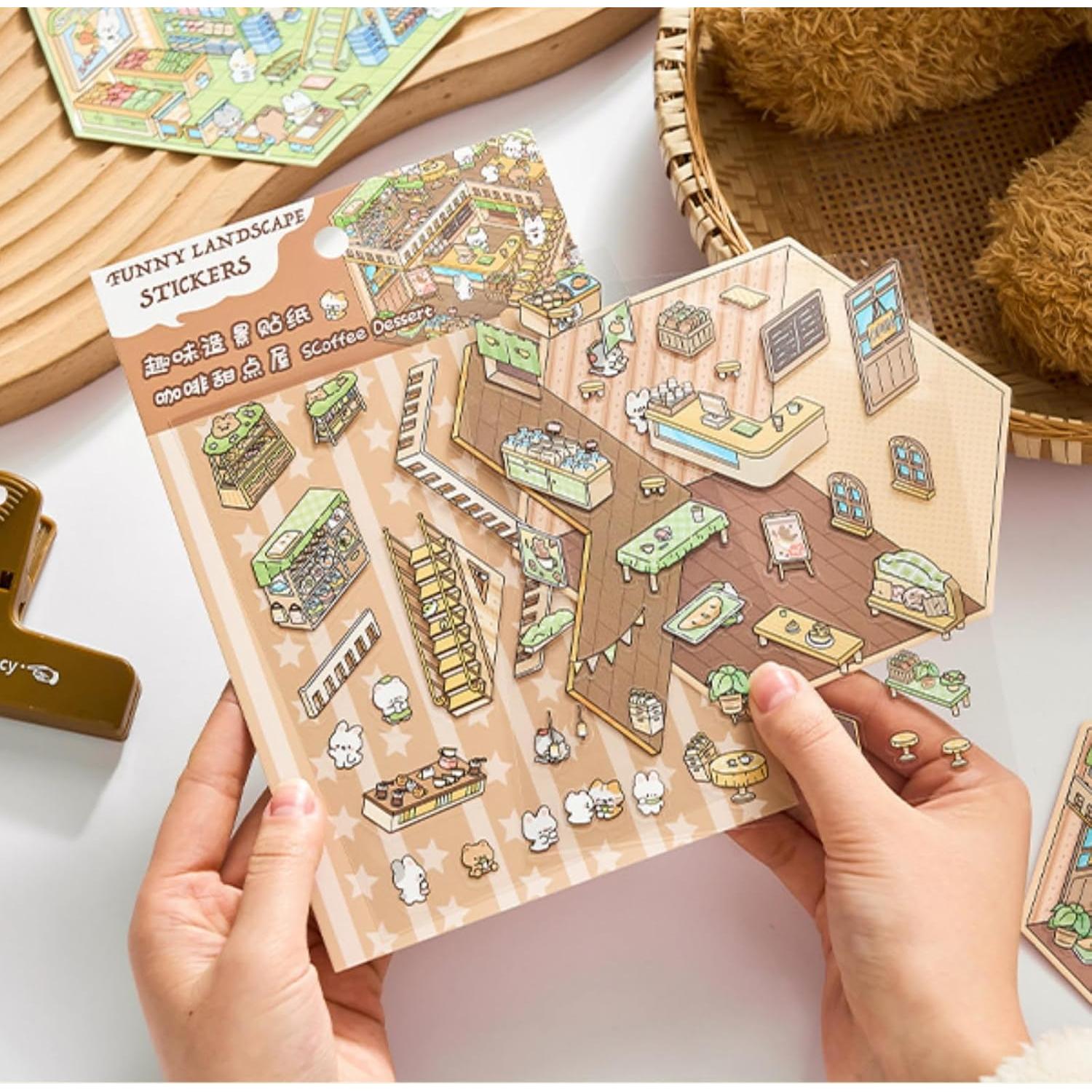 10 Juegos de Pegatinas 3D DIY LIFCIUSO - Escenas Creativas