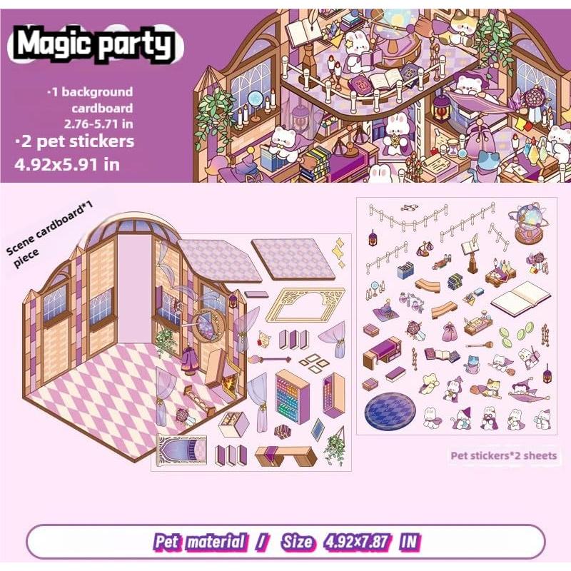 10 Juegos de Pegatinas 3D DIY LIFCIUSO - Escenas Creativas