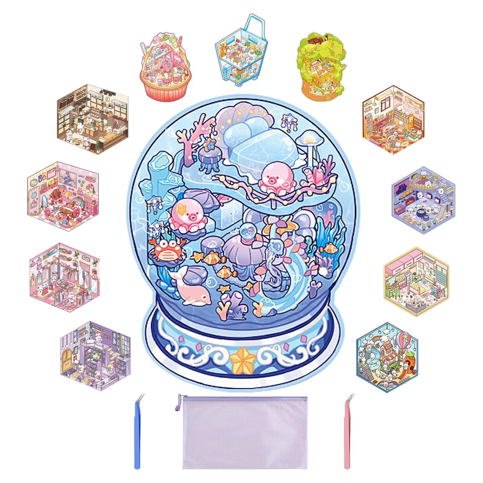 Kit de Stickers 3D Midukit - 12 Juegos Coloridos para Niños