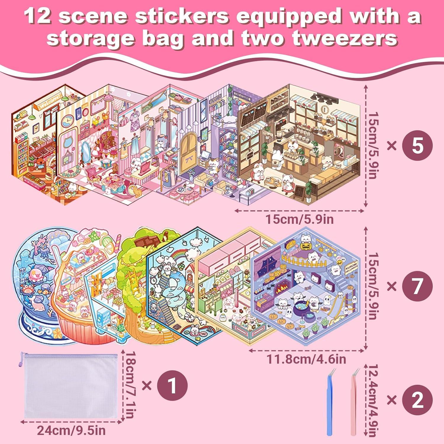 Kit de Stickers 3D Midukit - 12 Juegos Coloridos para Niños