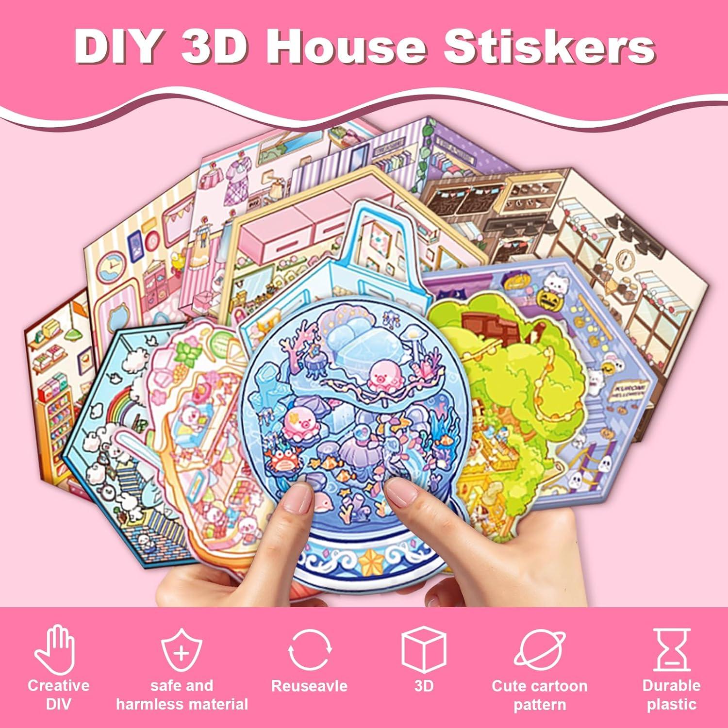 Kit de Stickers 3D Midukit - 12 Juegos Coloridos para Niños